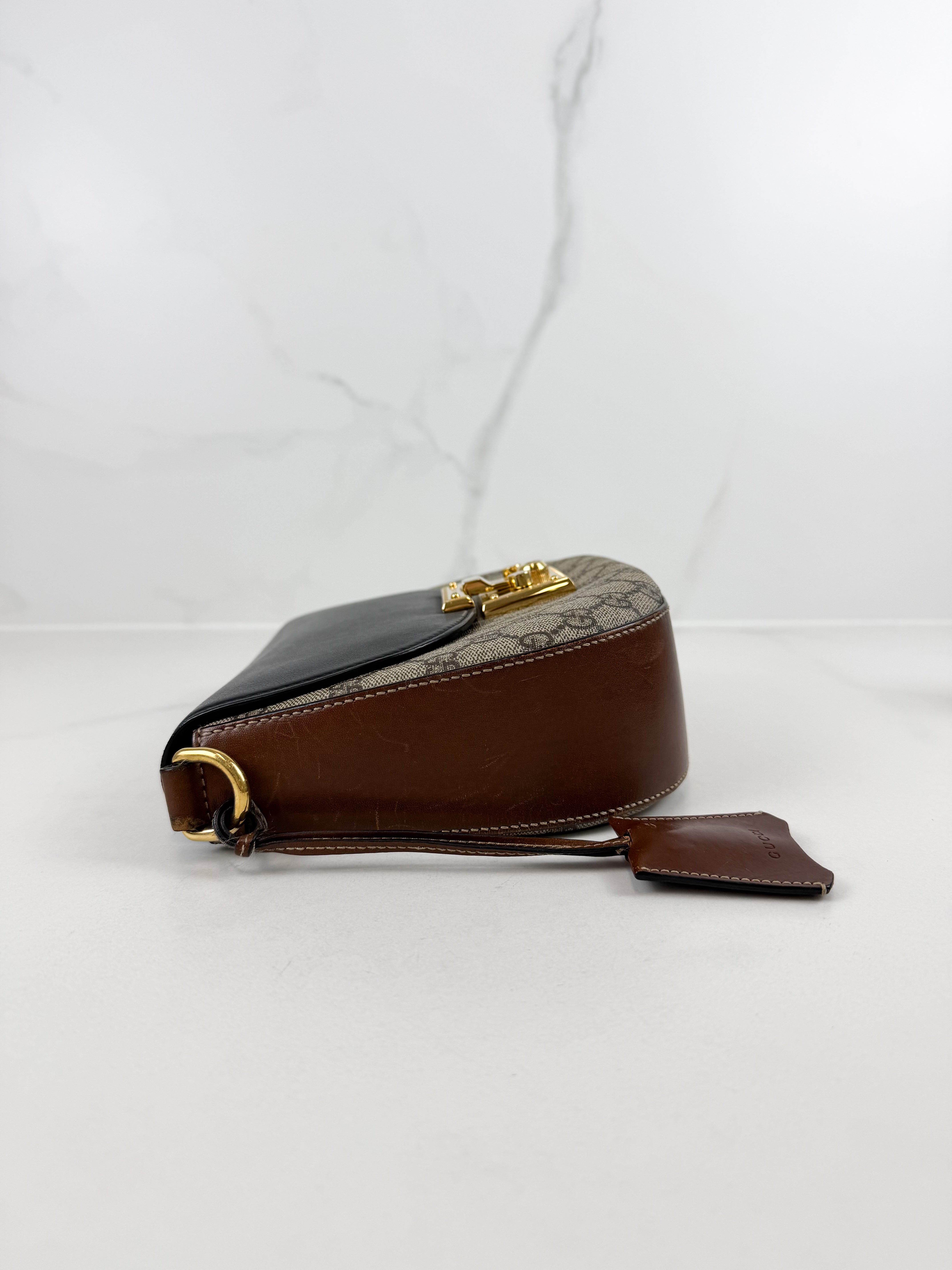 Gucci GG Supreme Web Padlock Shoulder Bag