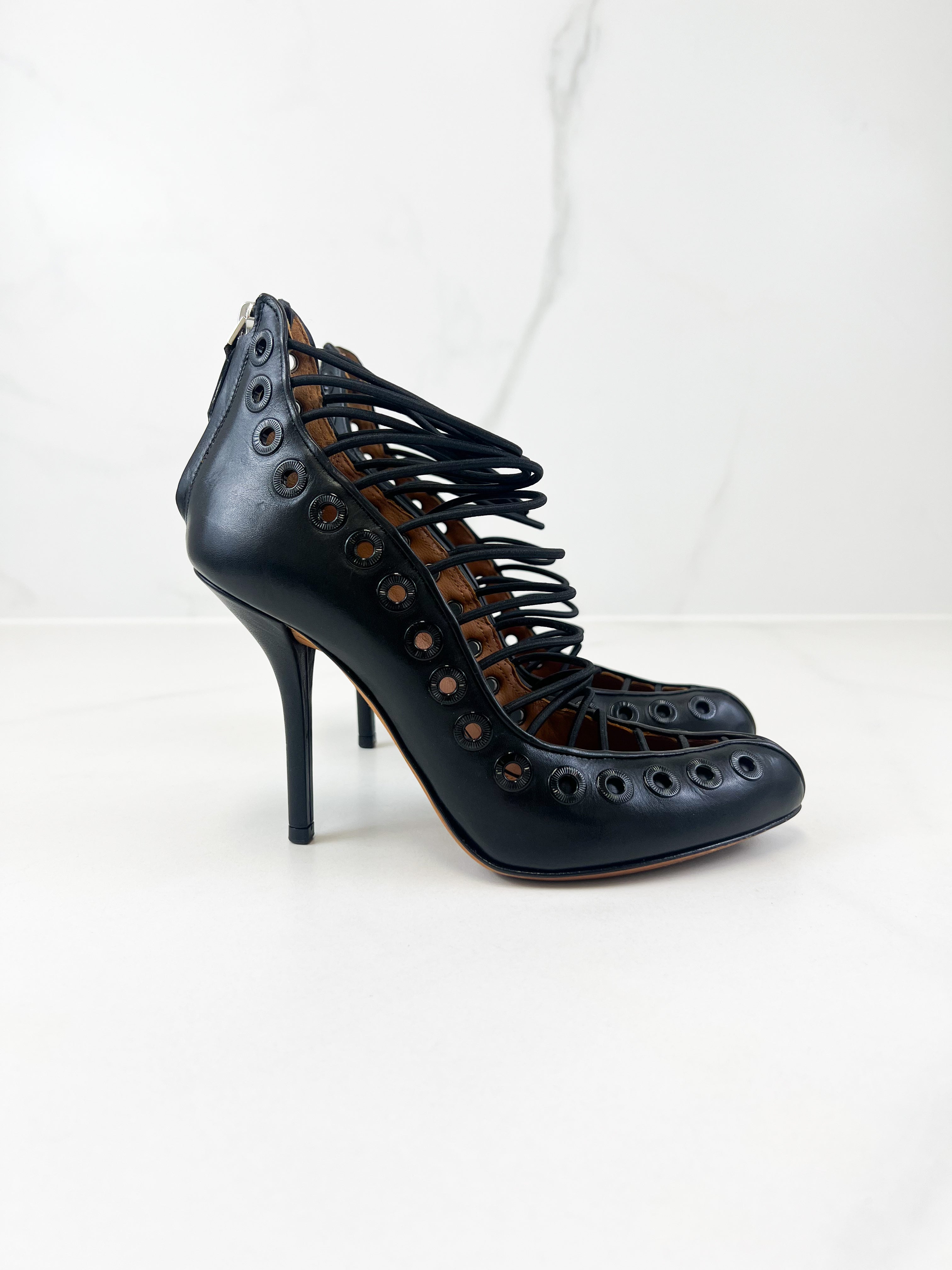 Givenchy Calf Leather Bondage Heels Size 36
