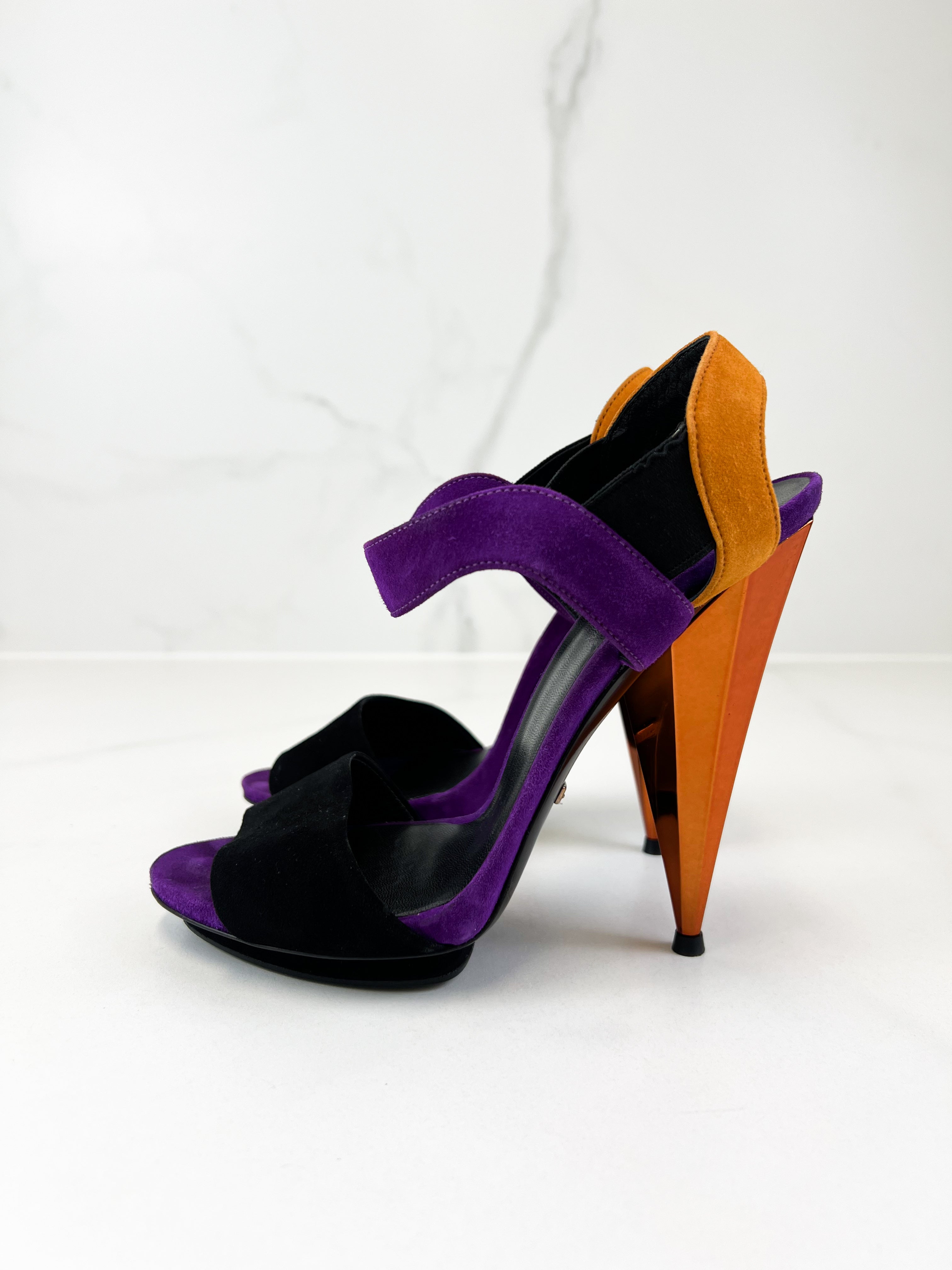 Gucci Tri-Color Suede Heel Size 37.5
