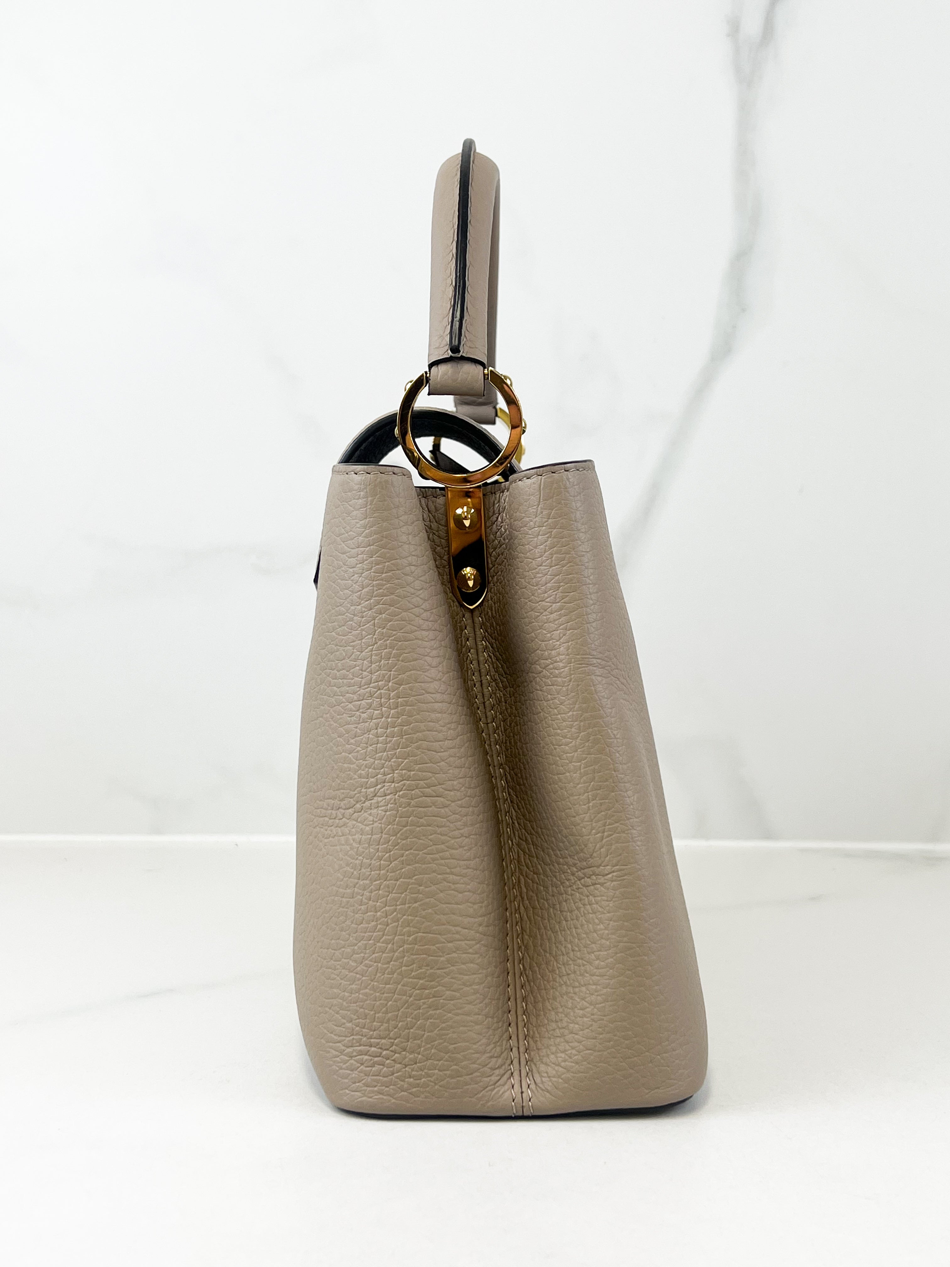 Louis Vuitton Beige Capucines PM