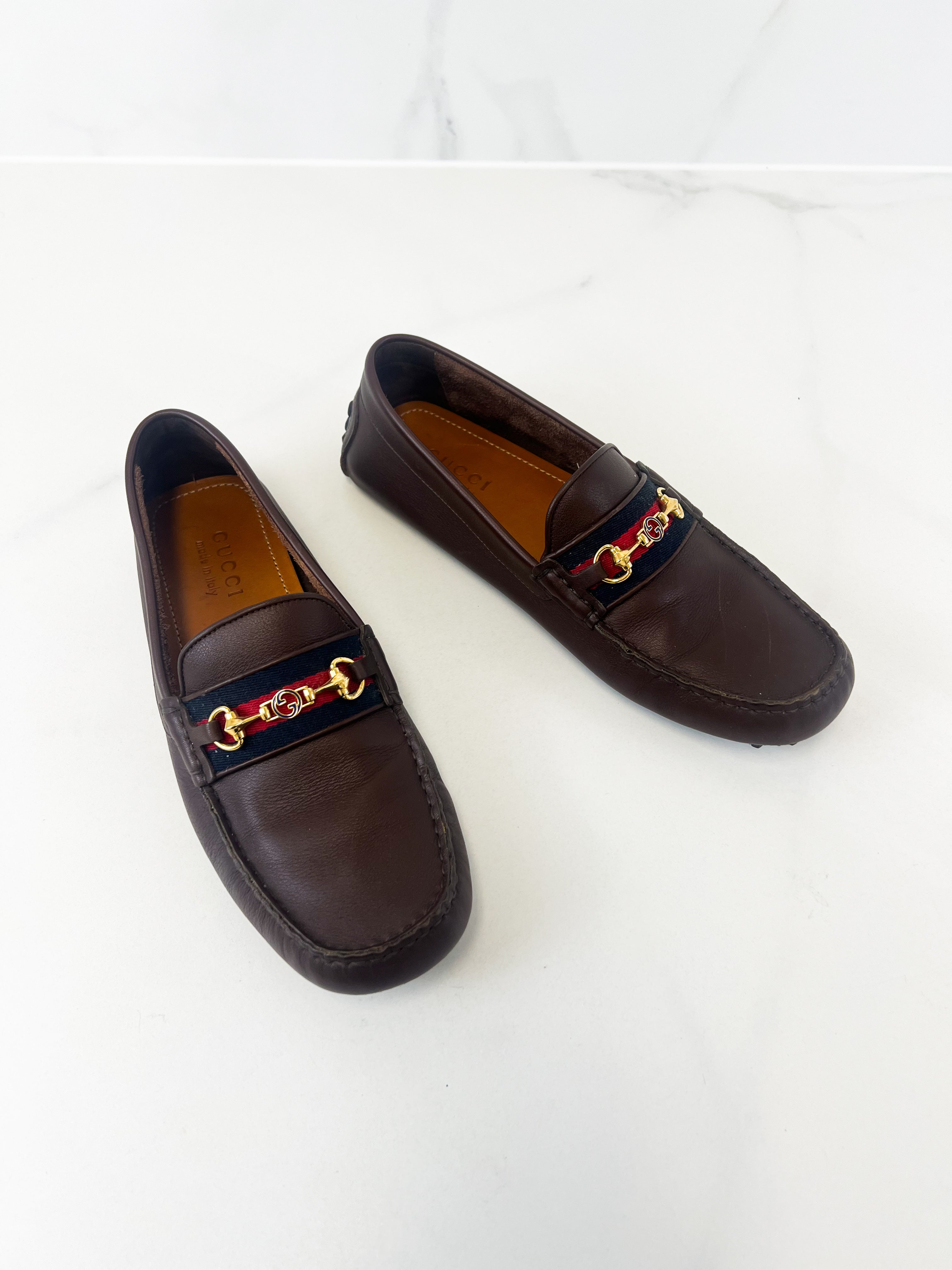 Gucci Burgundy Leather Horsebit Loafer Size 9.5