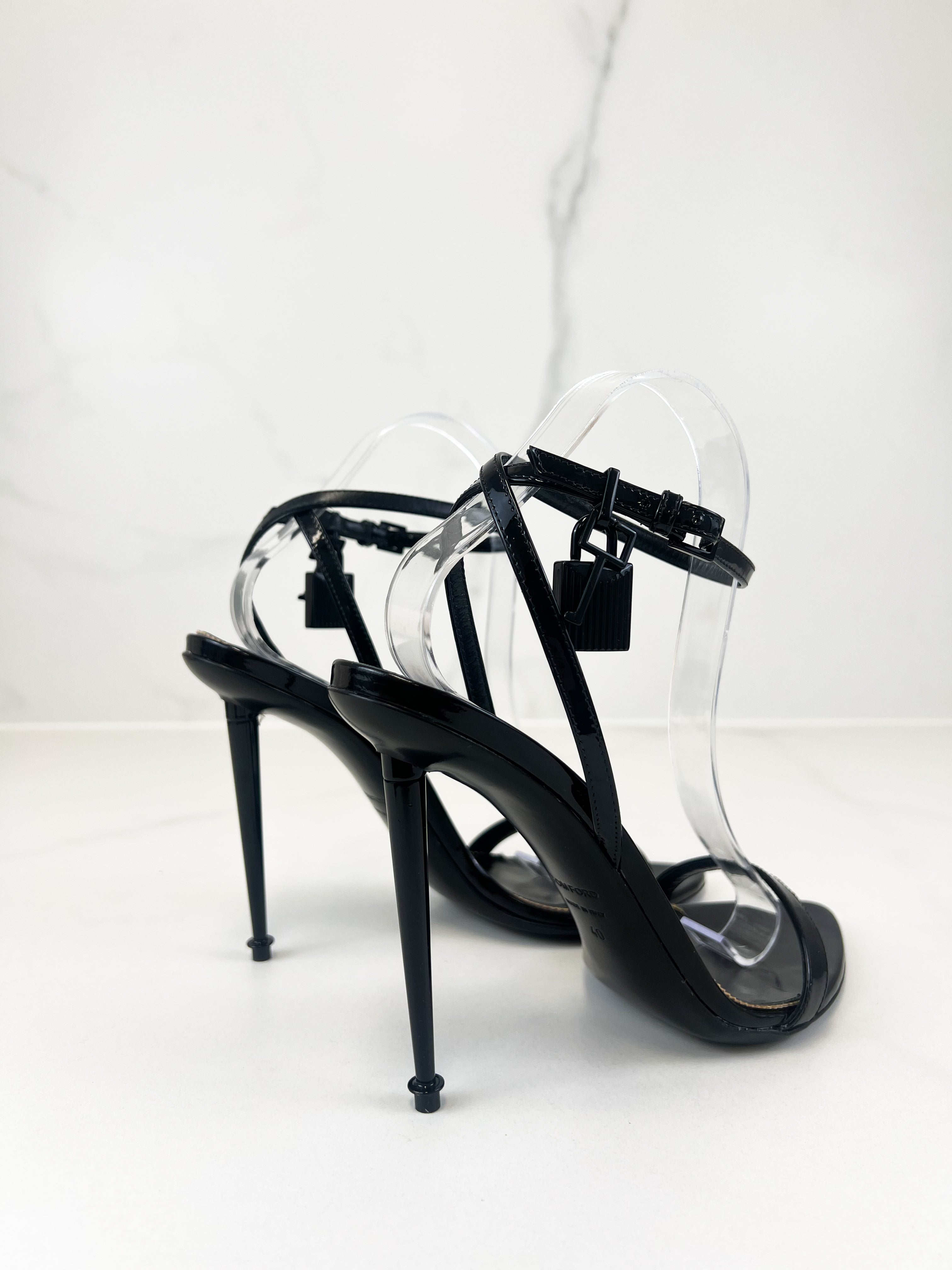 Tom Ford Black Padlock Sandal Size 40