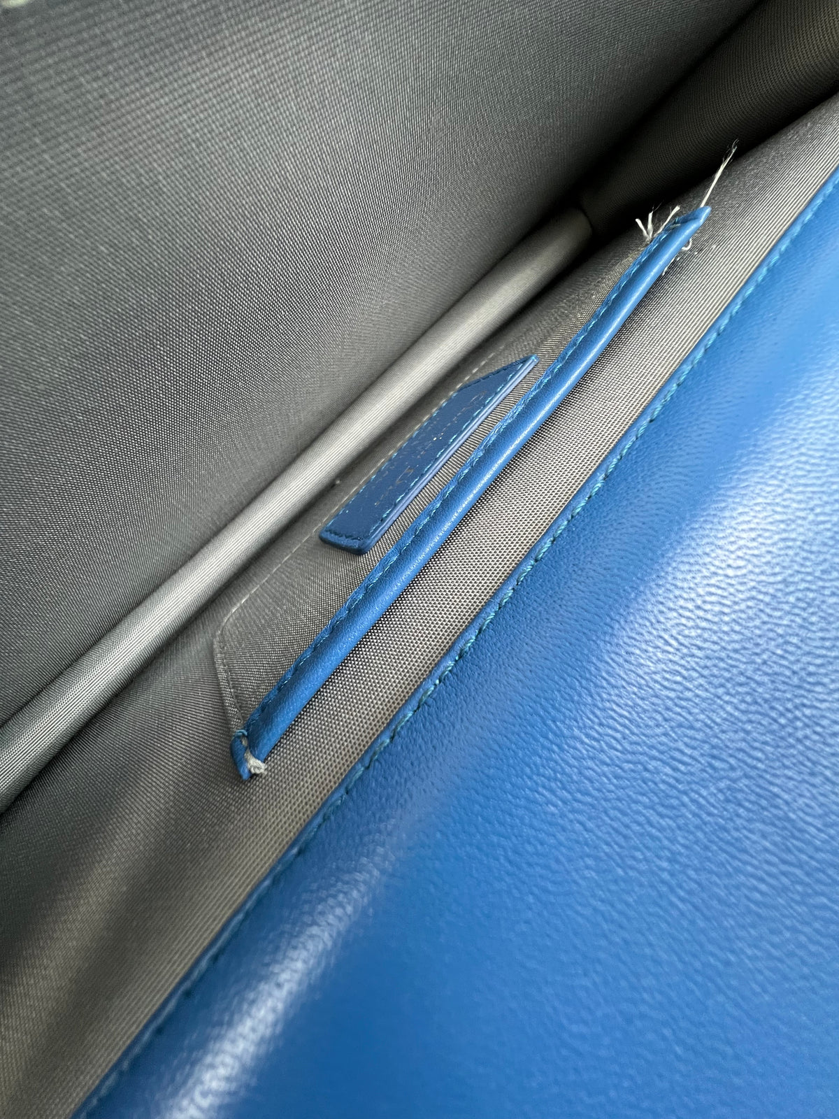Christian Dior Cannage Lambskin Blue Clutch