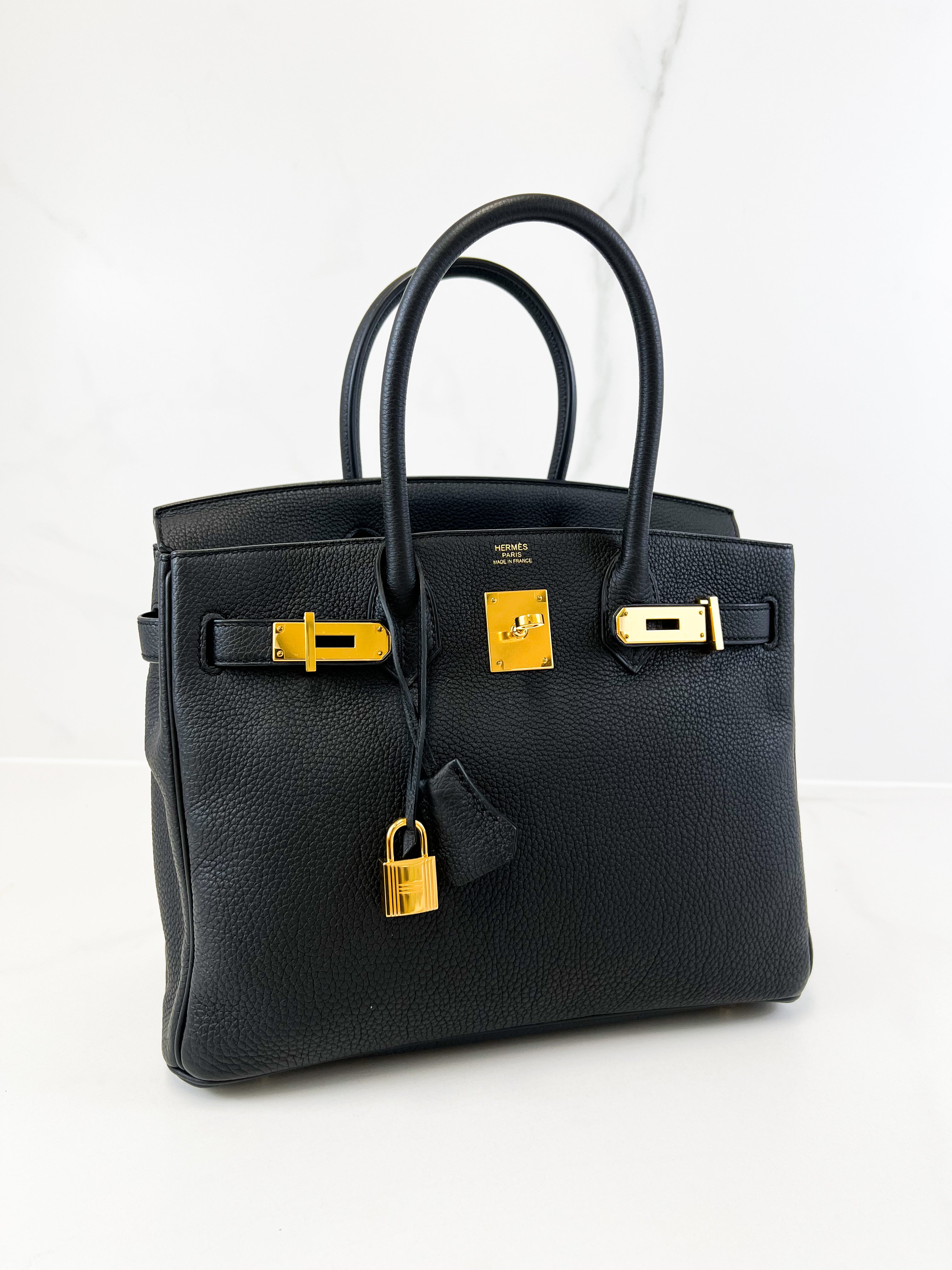 Hermes Togo Noir Birkin 30 with GHW