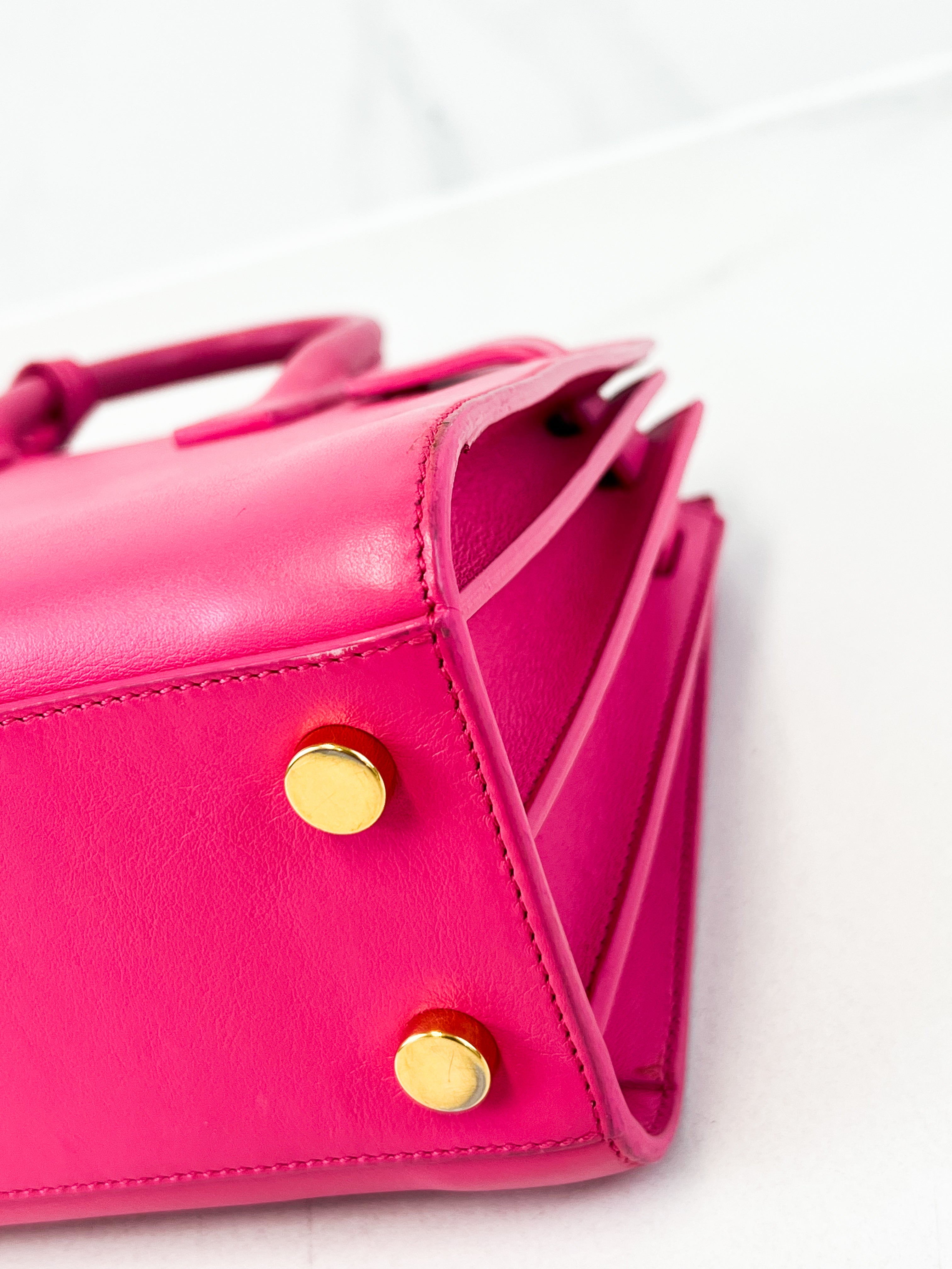 Saint Laurent Nano Sac De Jour in Pink