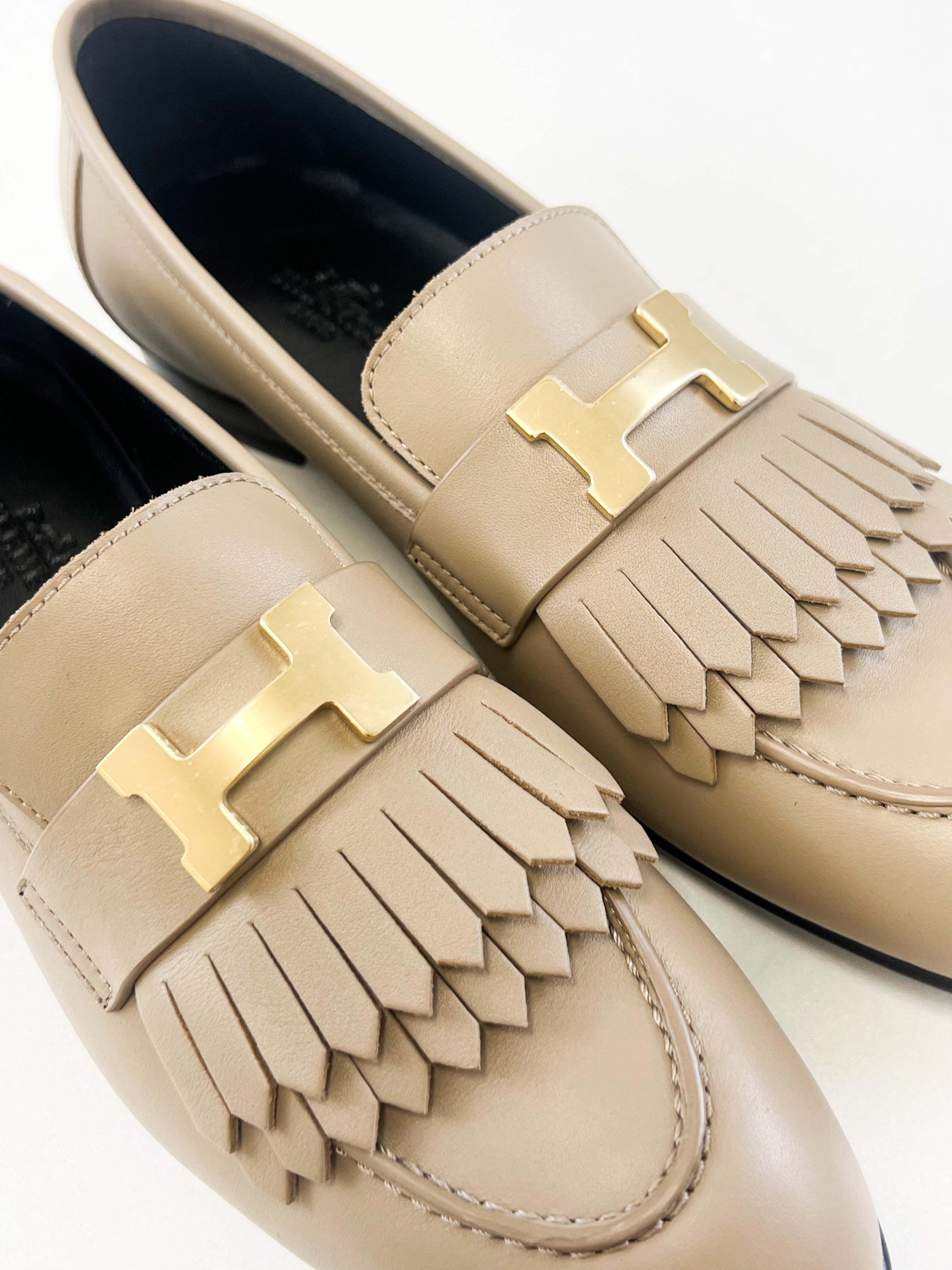 Hermes Royal Beige Loafer Size 38