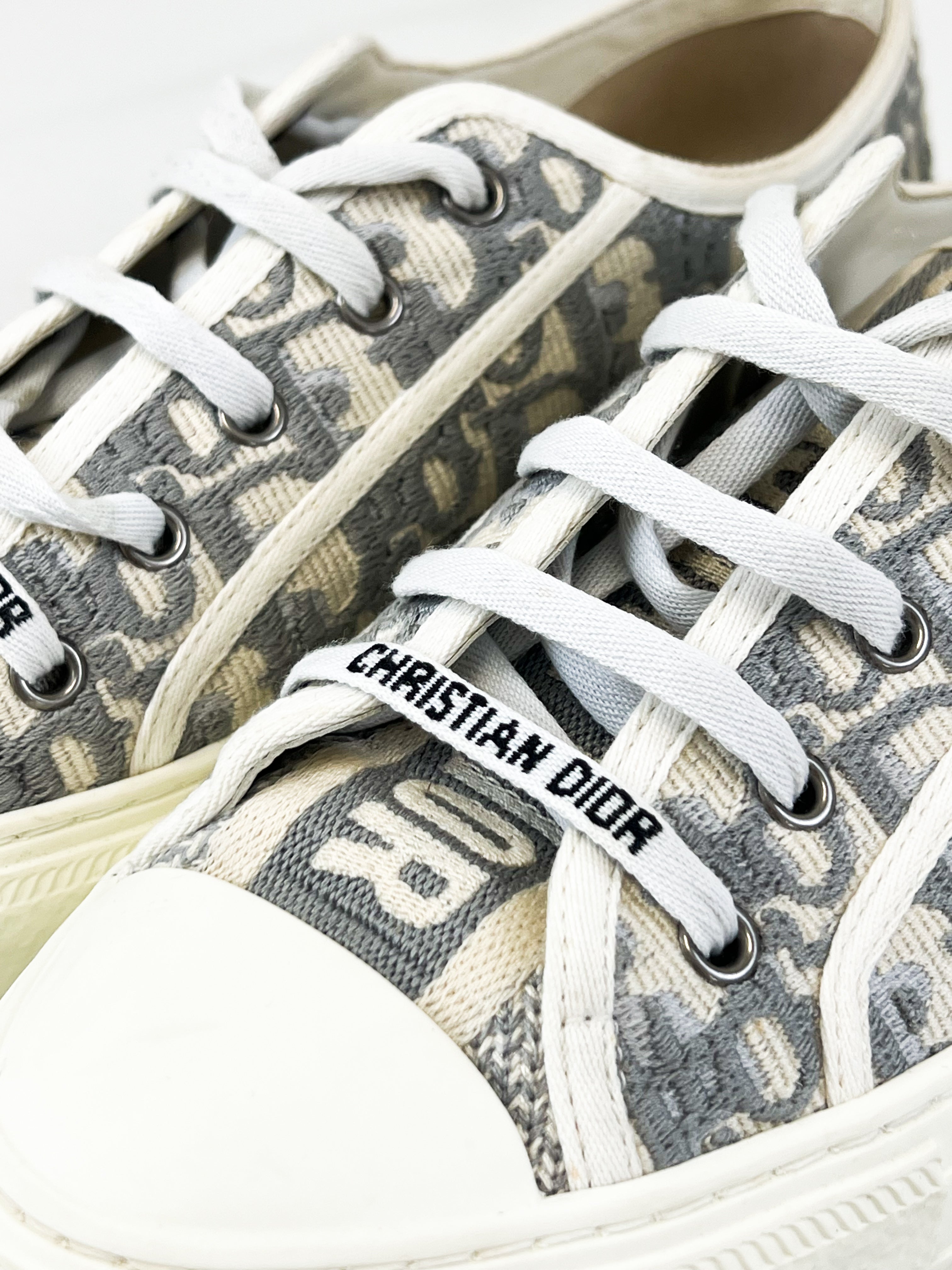 Christian Dior Walk'n'Dior Grey Oblique Sneaker Size 40