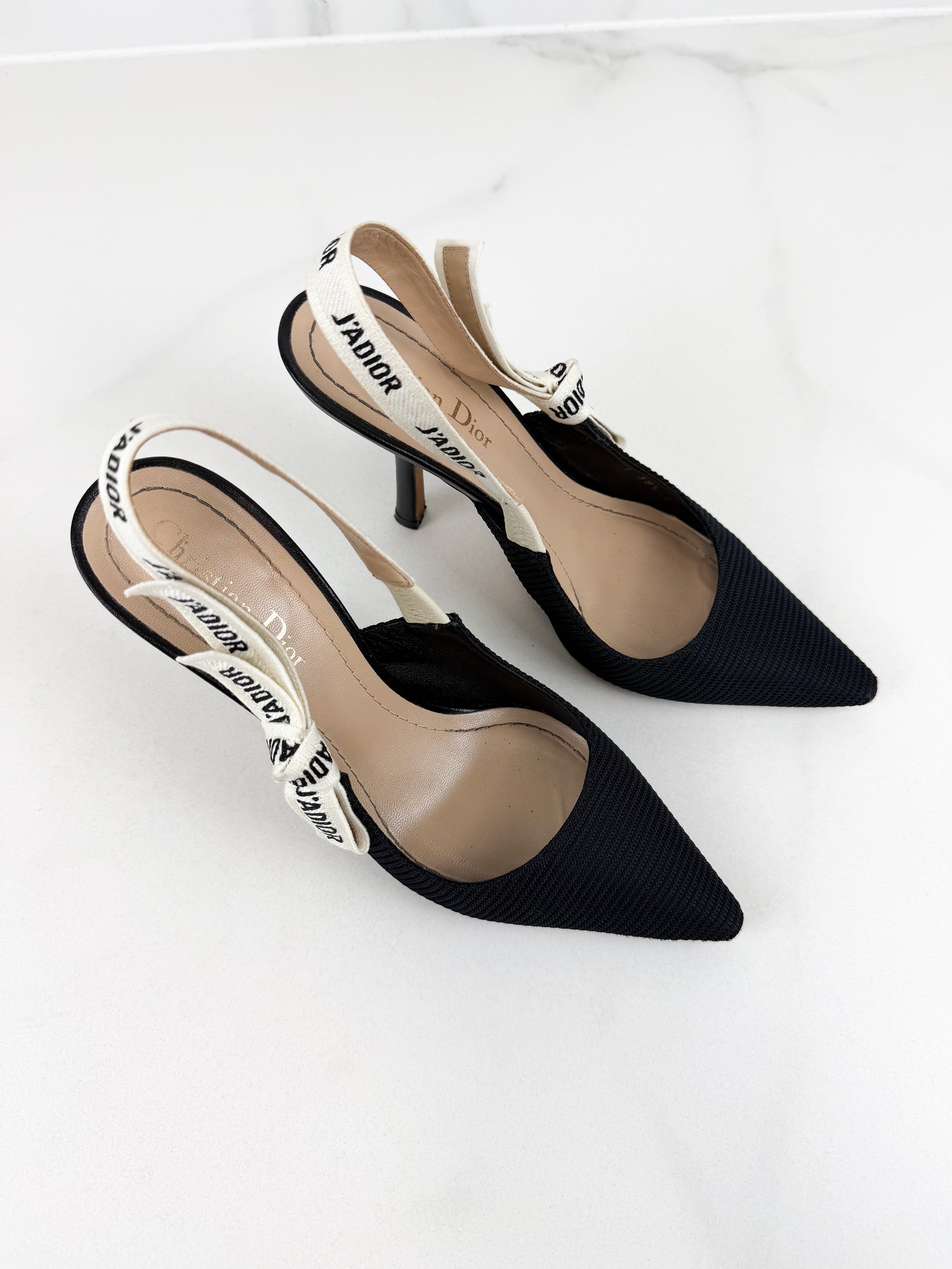 Christian Dior Black Jadior Slingback Heel