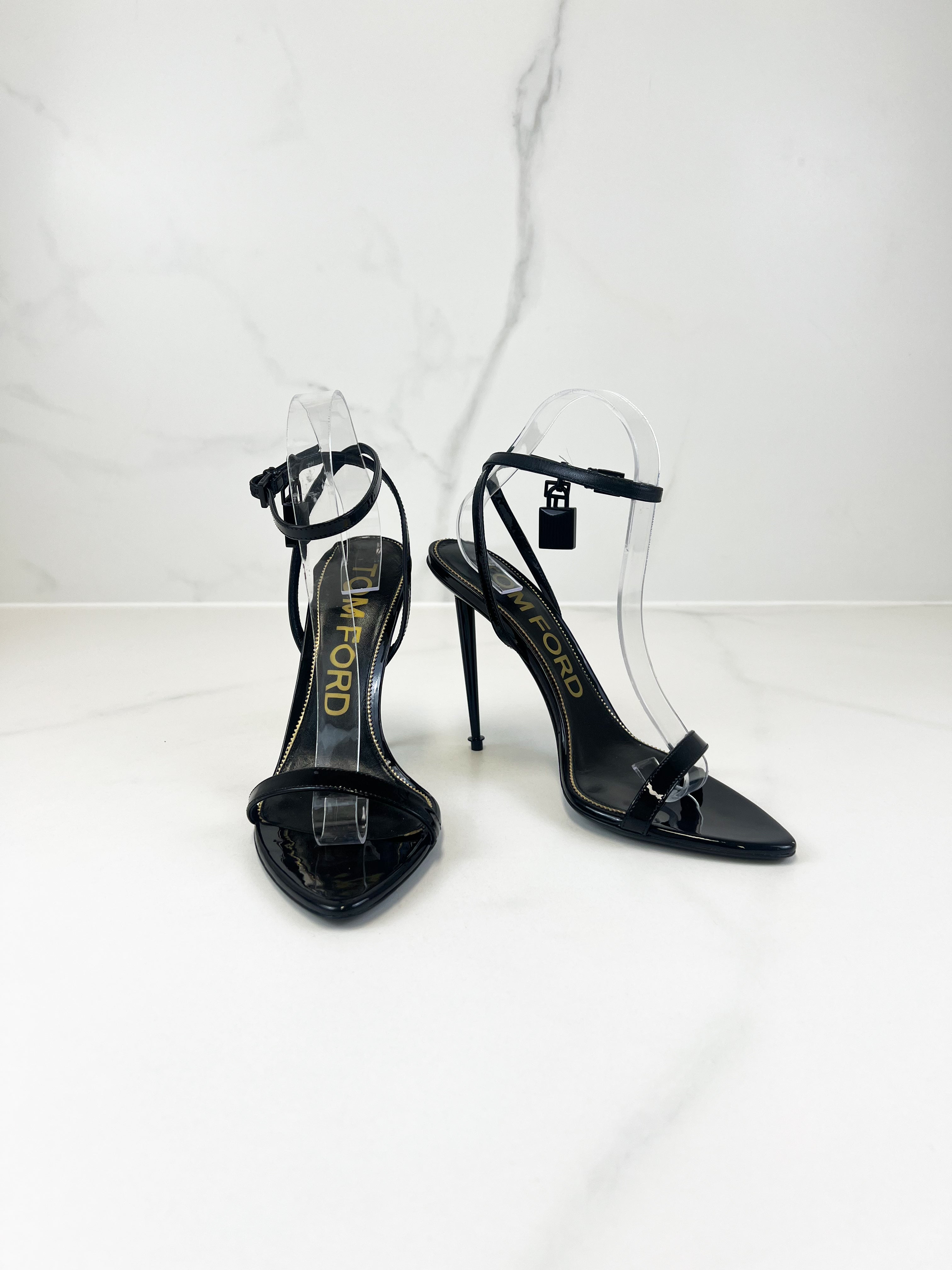 Tom Ford Black Padlock Sandal Size 40