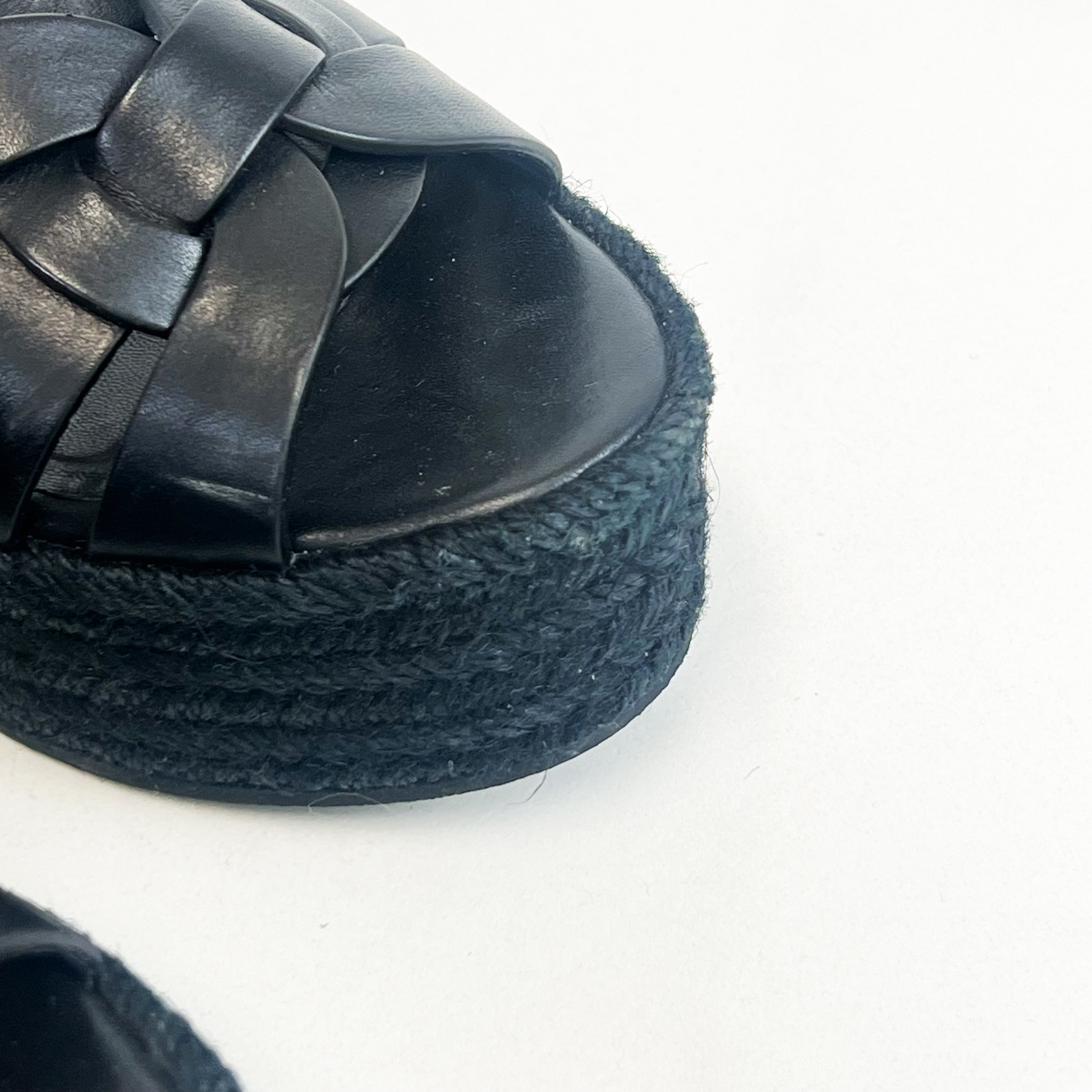 Saint Laurent Black Tribute Wedge 130mm Size 38.5