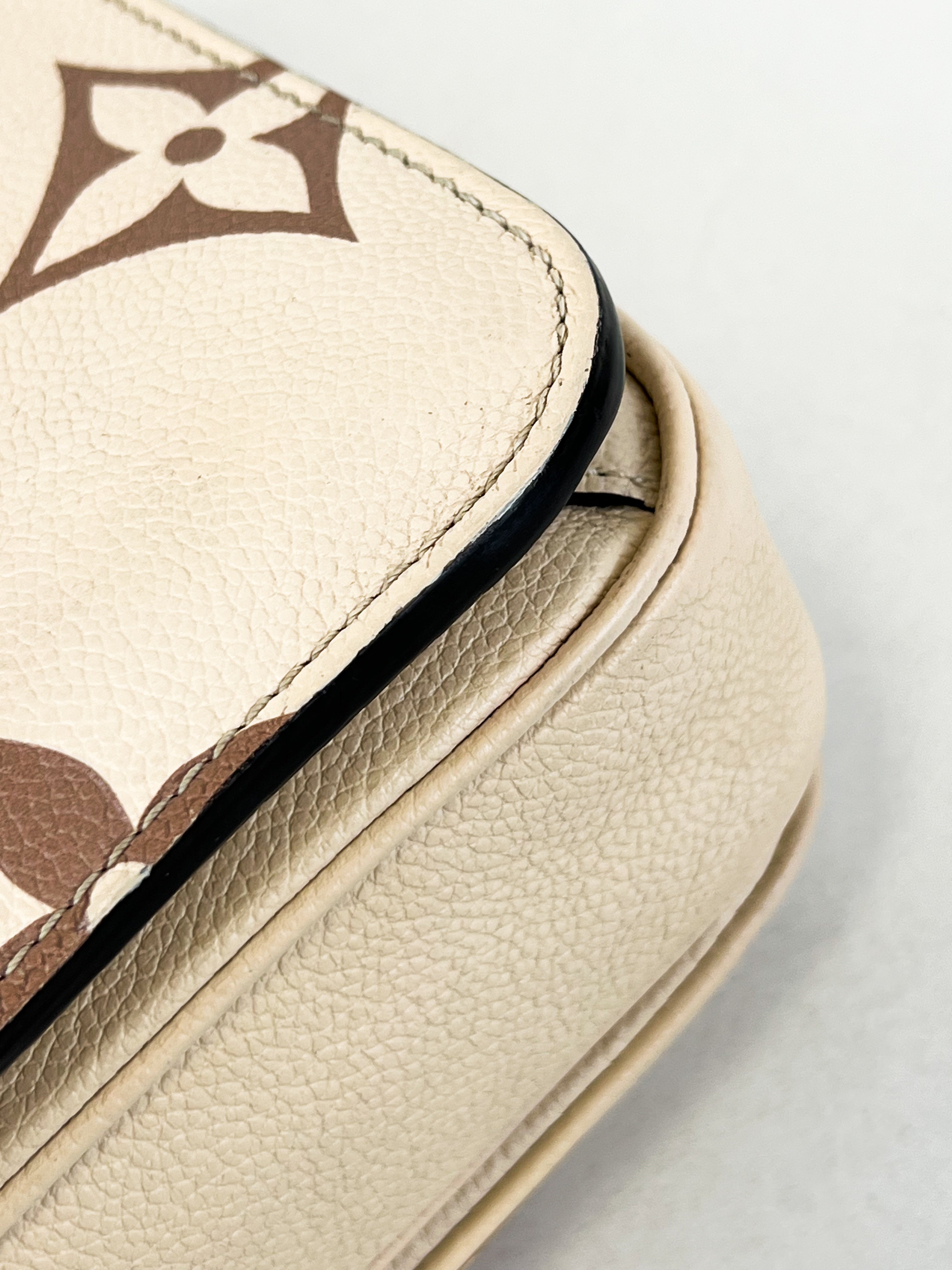 Louis Vuitton White & Beige Pochette Metis