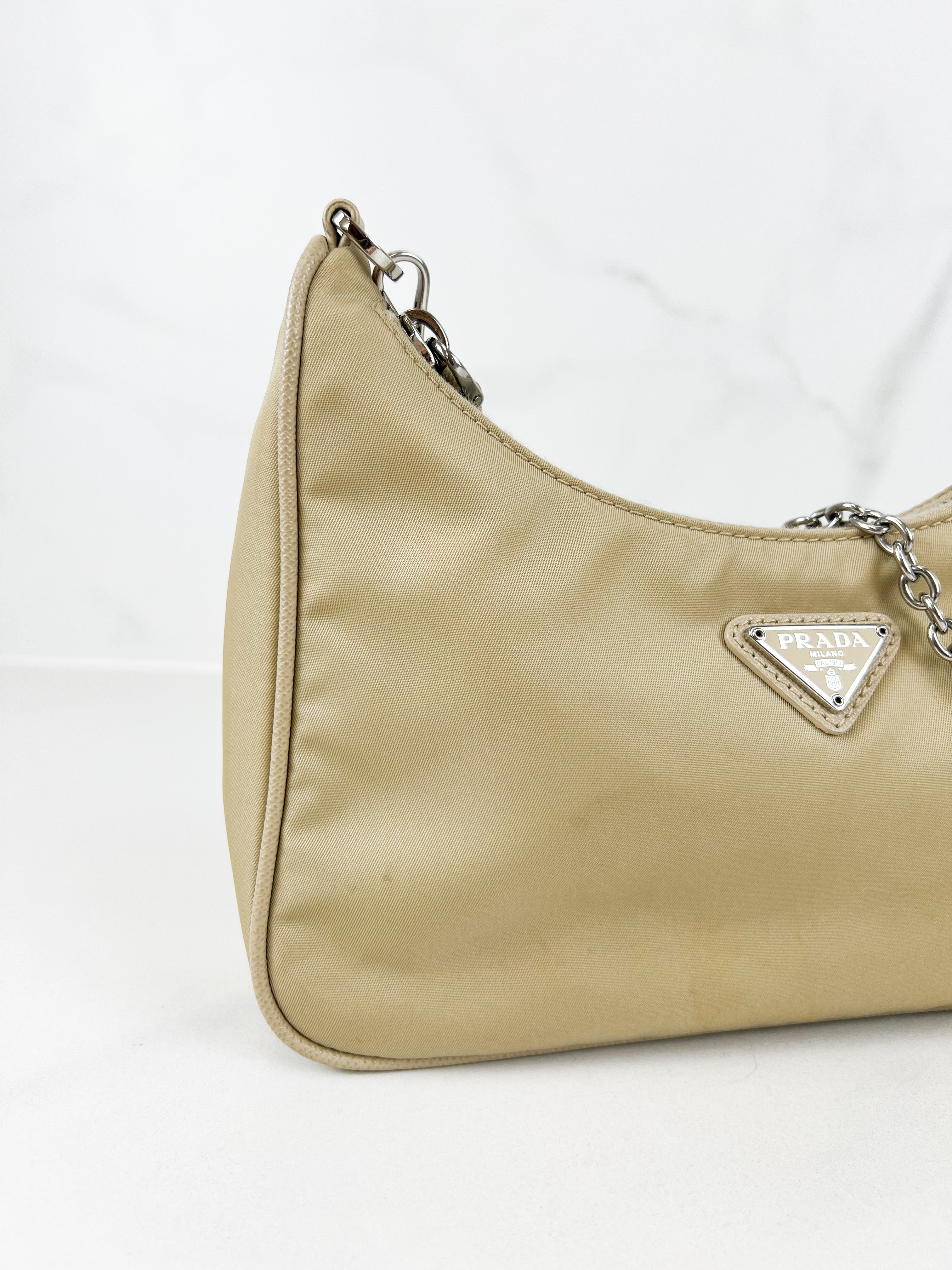Prada Nylon Re-Edition 2005 in Beige