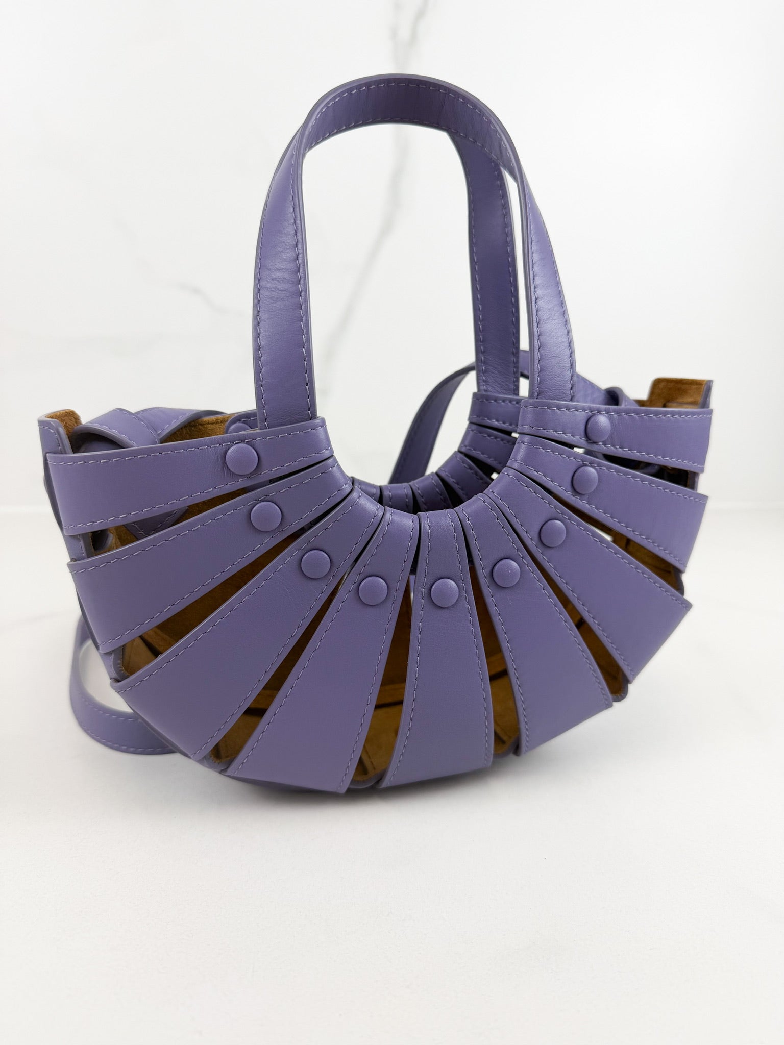 Bottega Veneta Small Calfskin Shell Bag Satchel