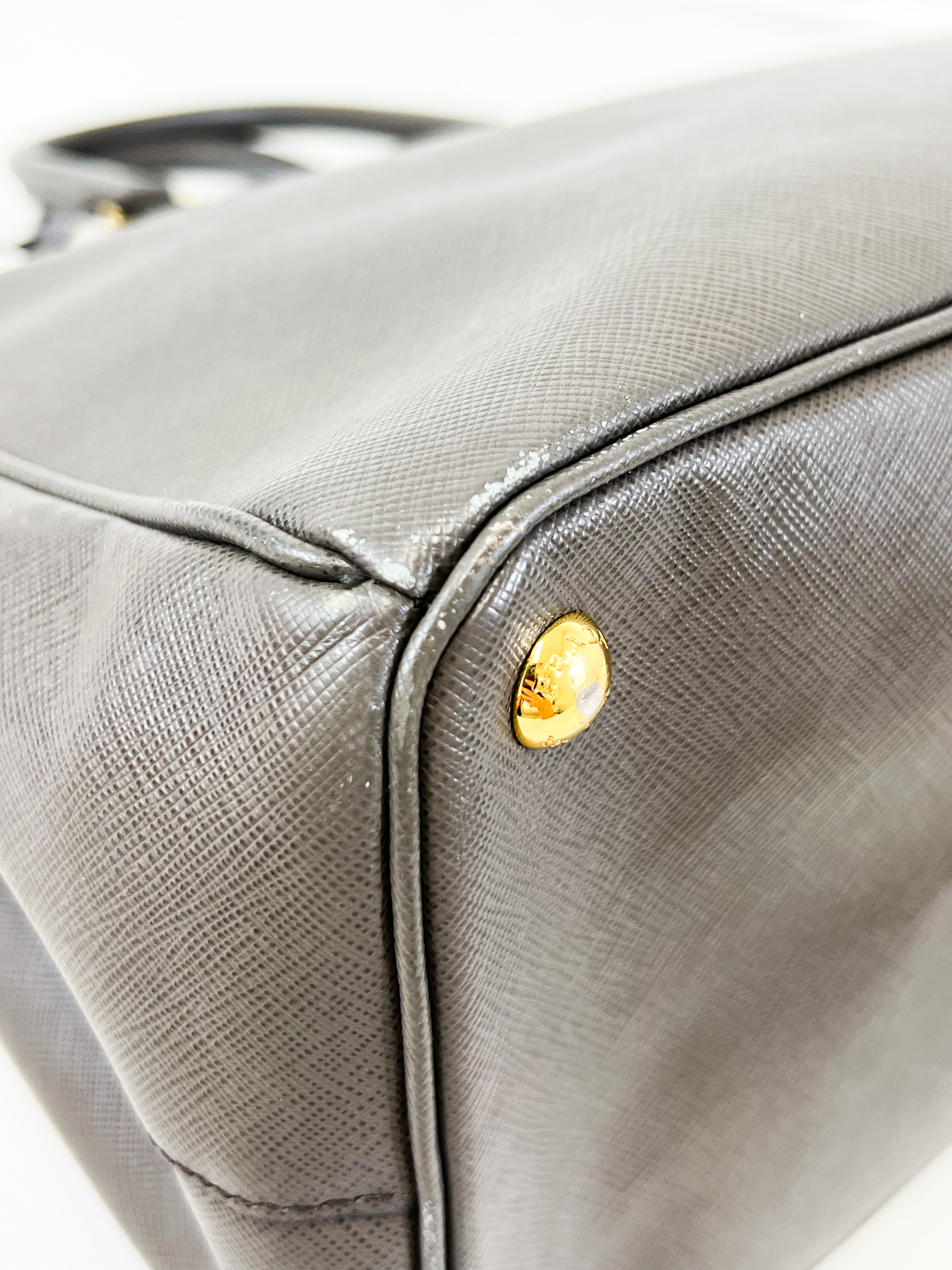 Prada Large Grey Galleria Saffiano Bag