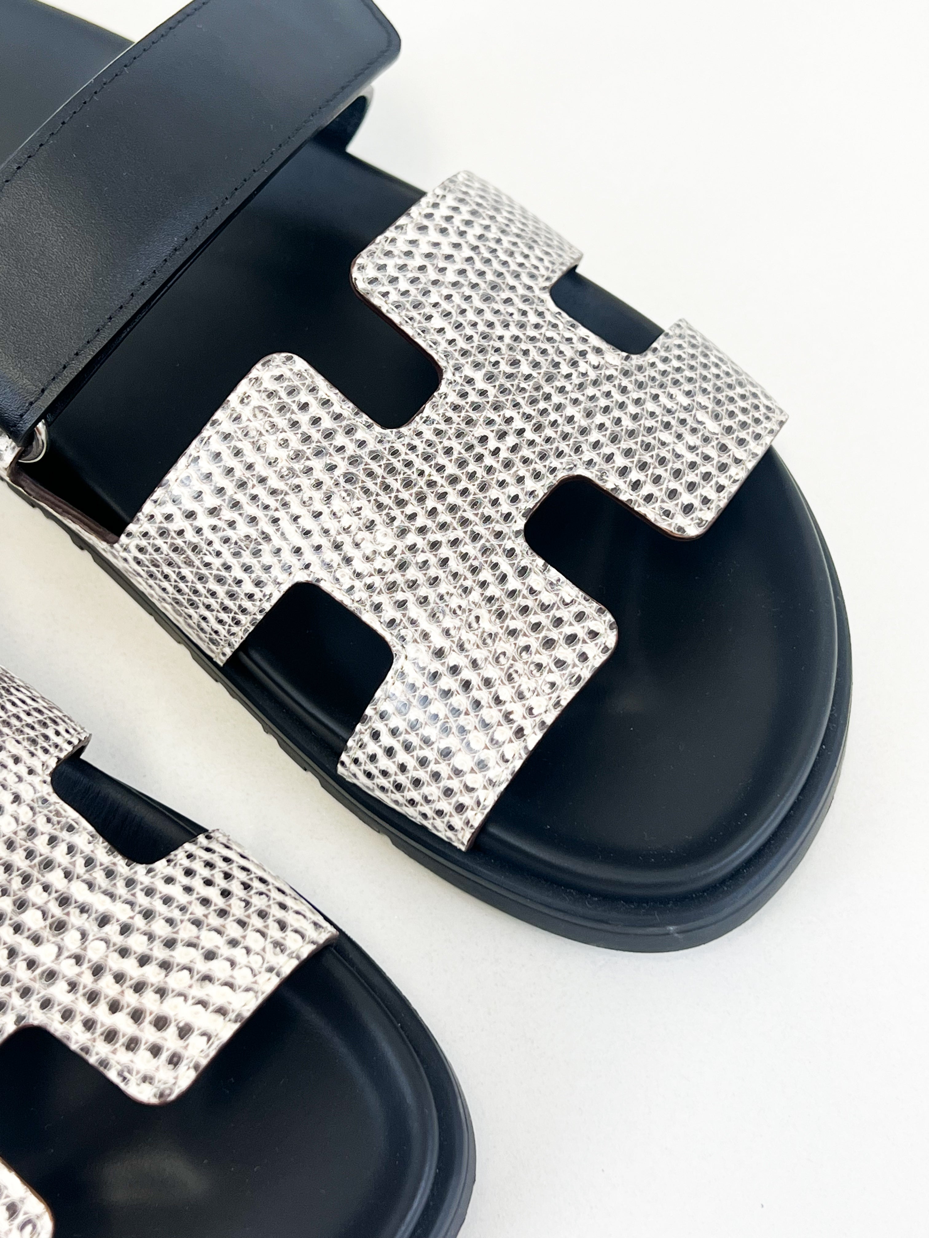 Hermes Lizard Ombre Chypre Sandal Size 39