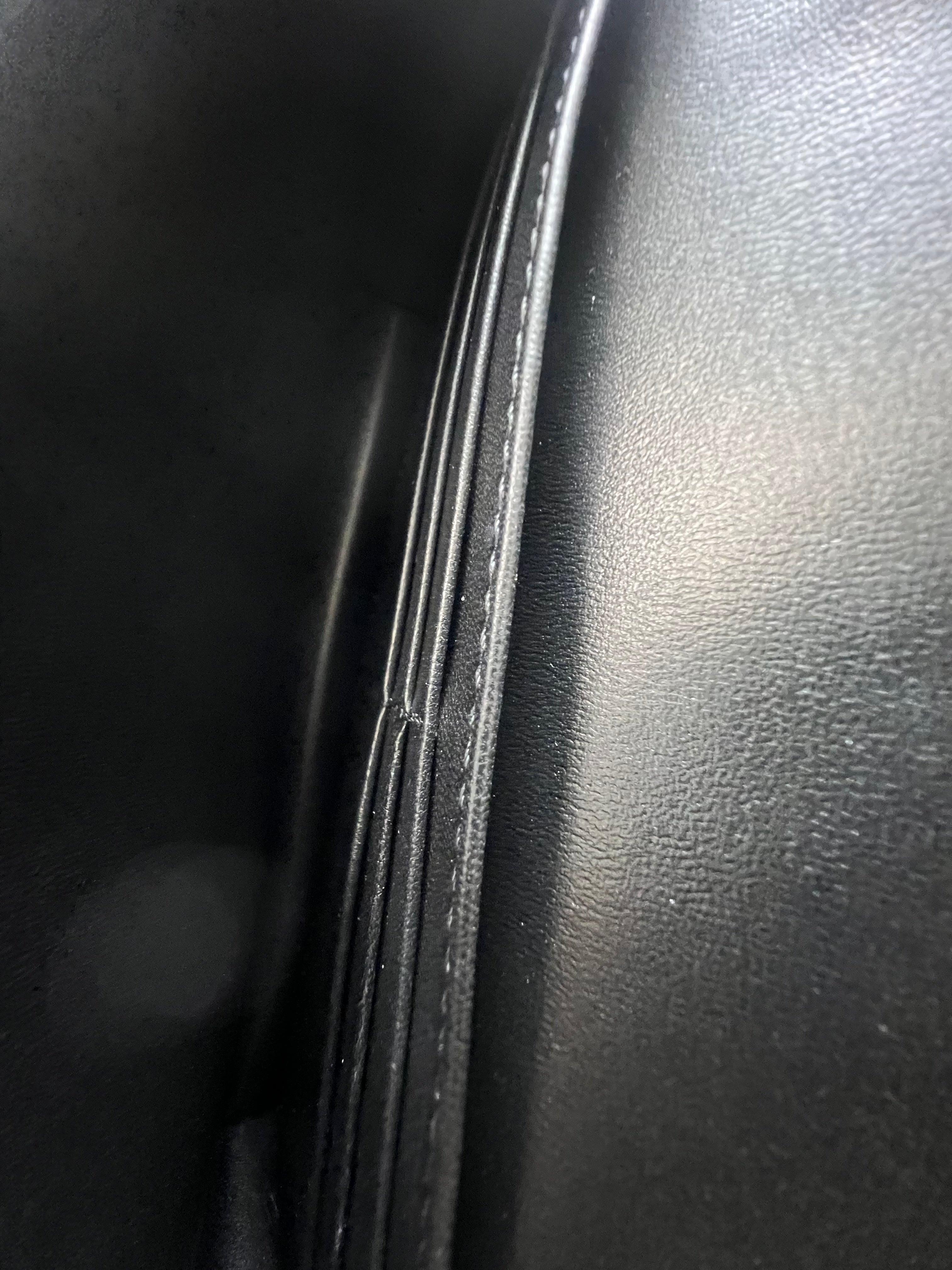 Fendi FF Wallet On Chain Baguette in Black Nappa Leather