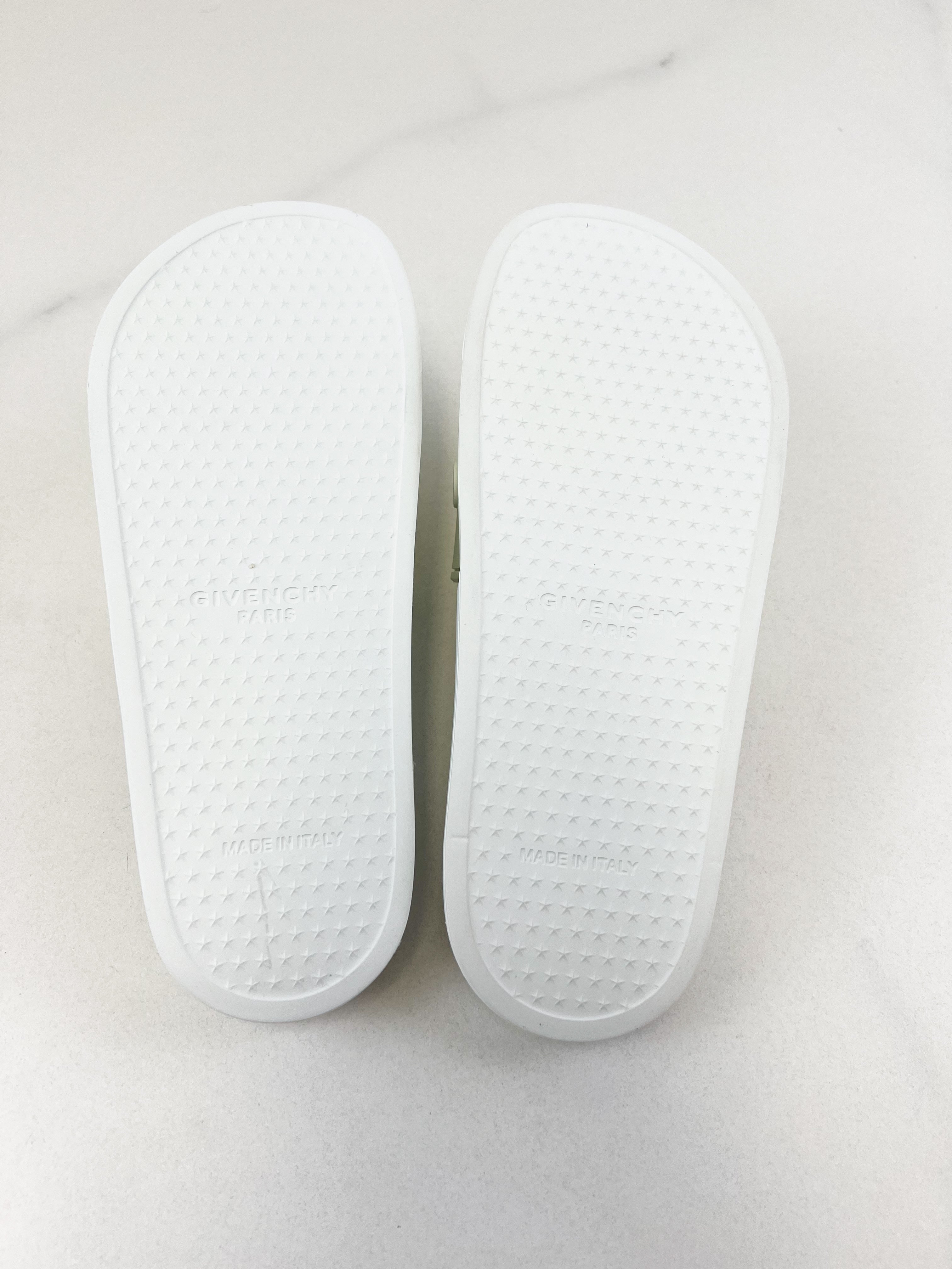 Givenchy Logo Embossed in Rubber Slides Size 37