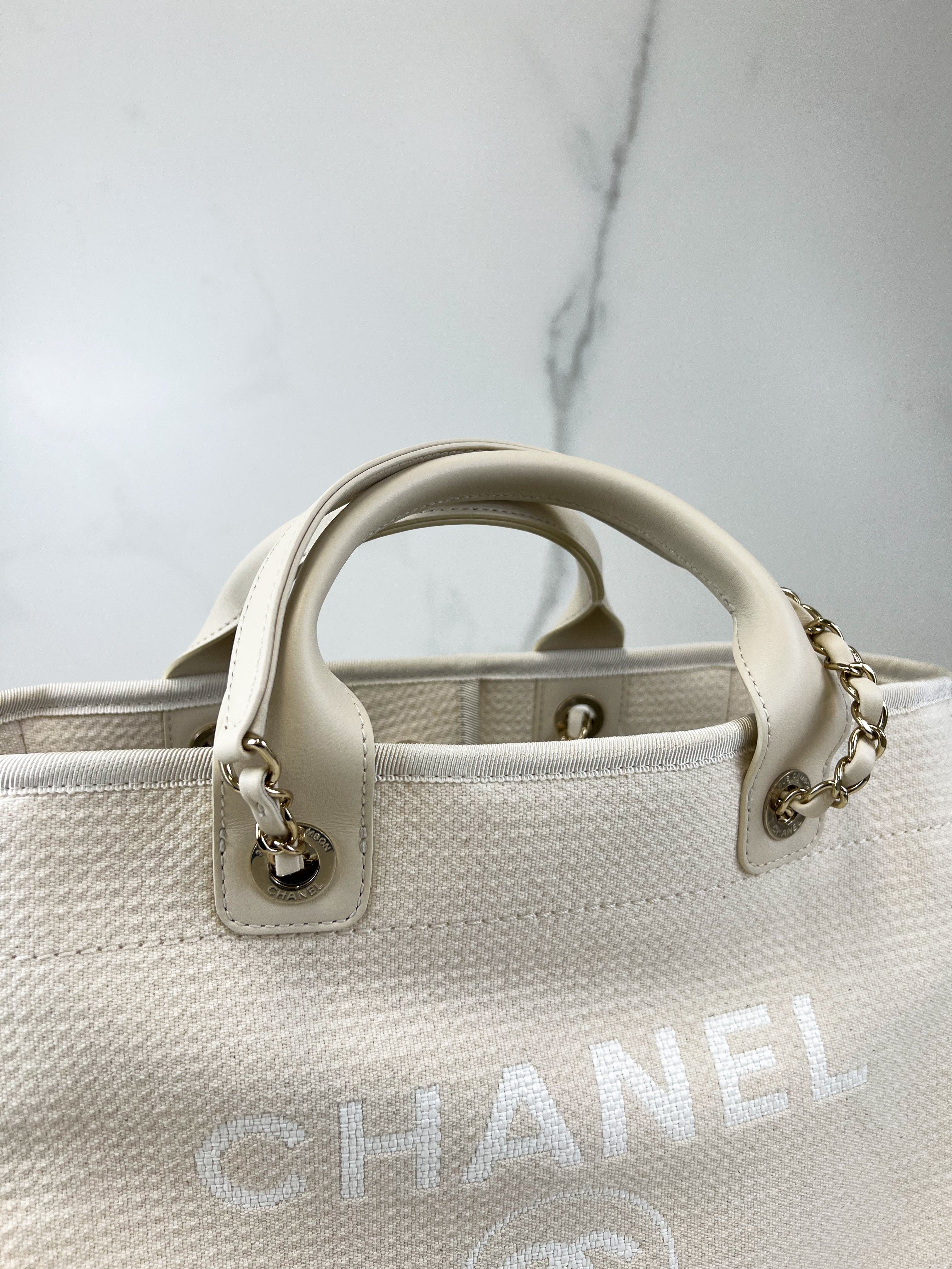 Chanel Canvas Deauville in Light Beige
