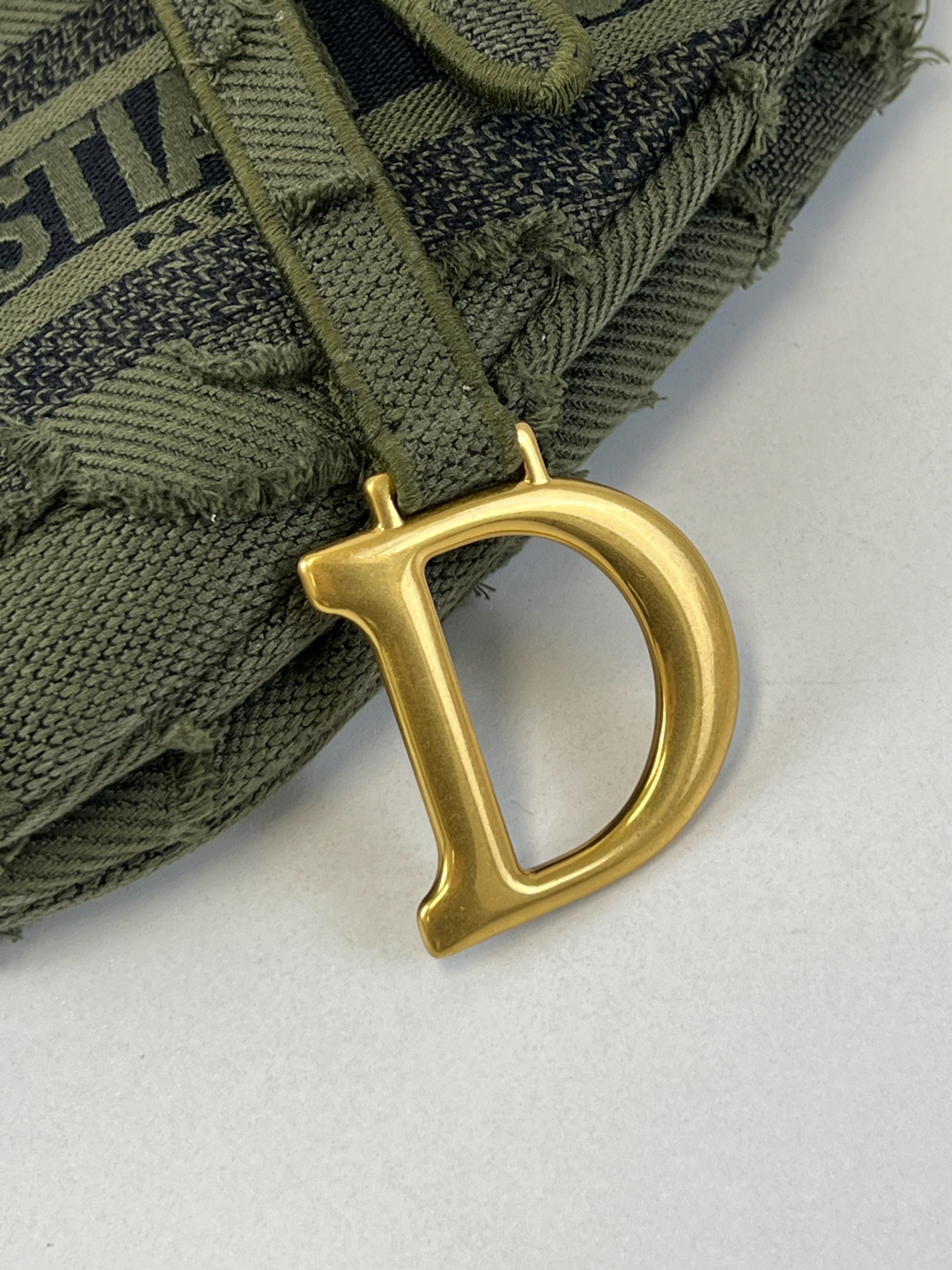 Christian Dior Medium Khaki Saddle Bag