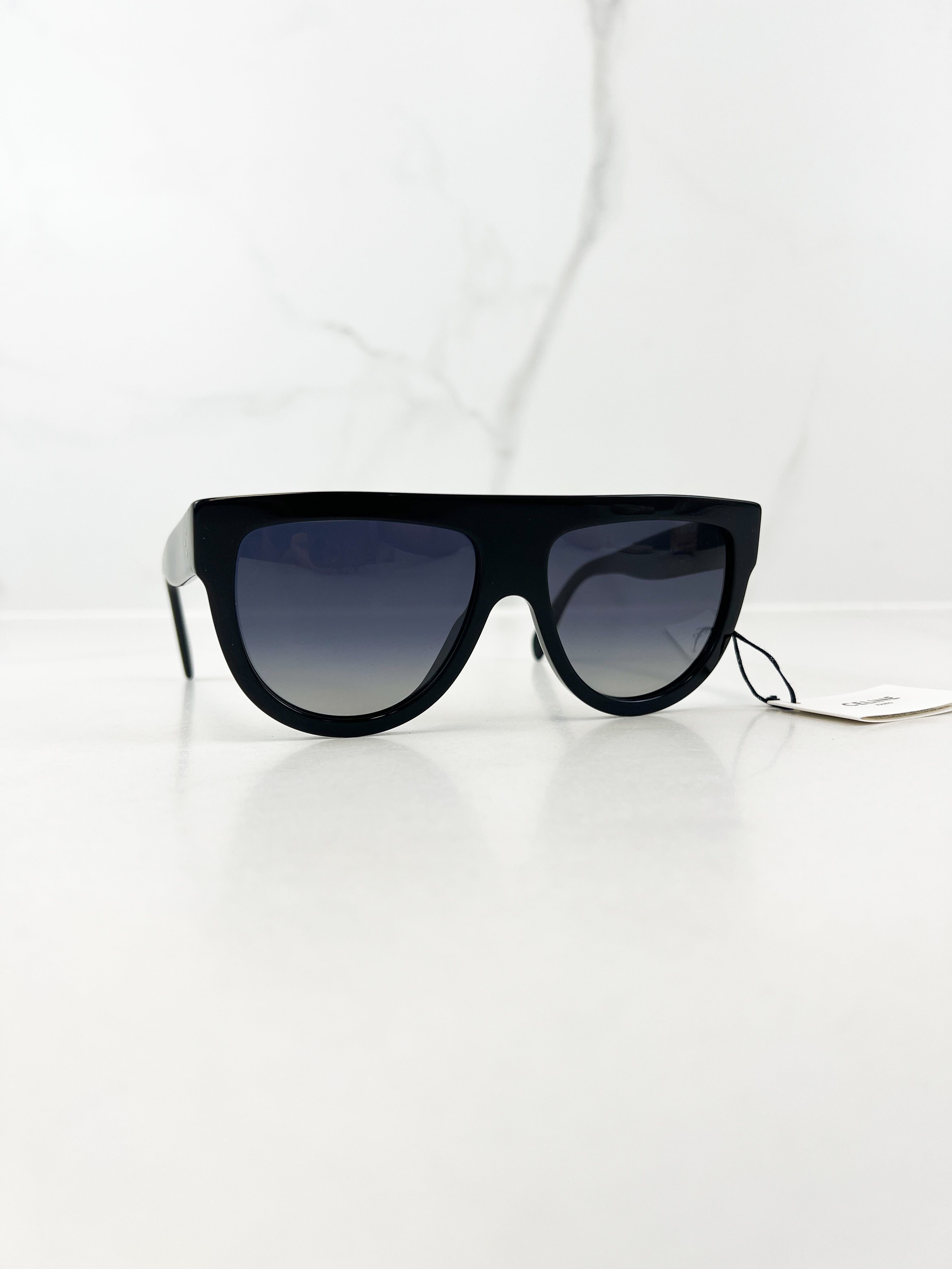 Celine Black Bold 3 Dots Flat-Brow Sunglasses