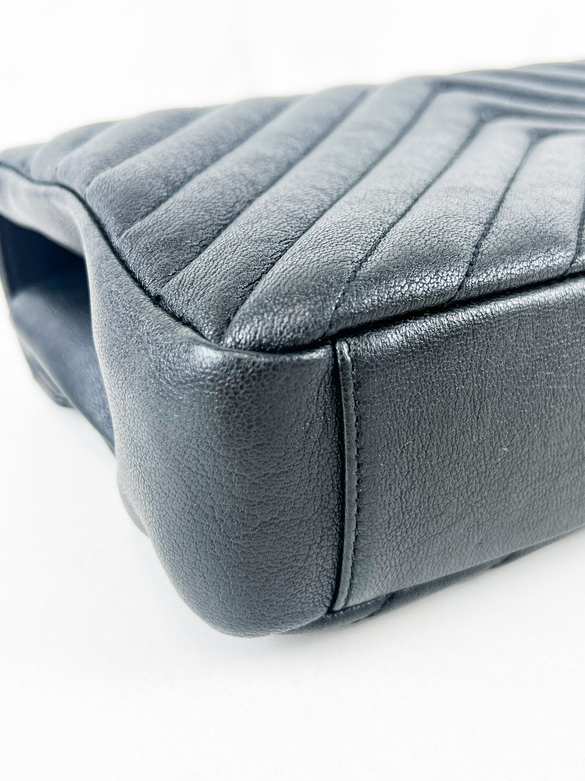 Saint Laurent Black College Bag with GHW