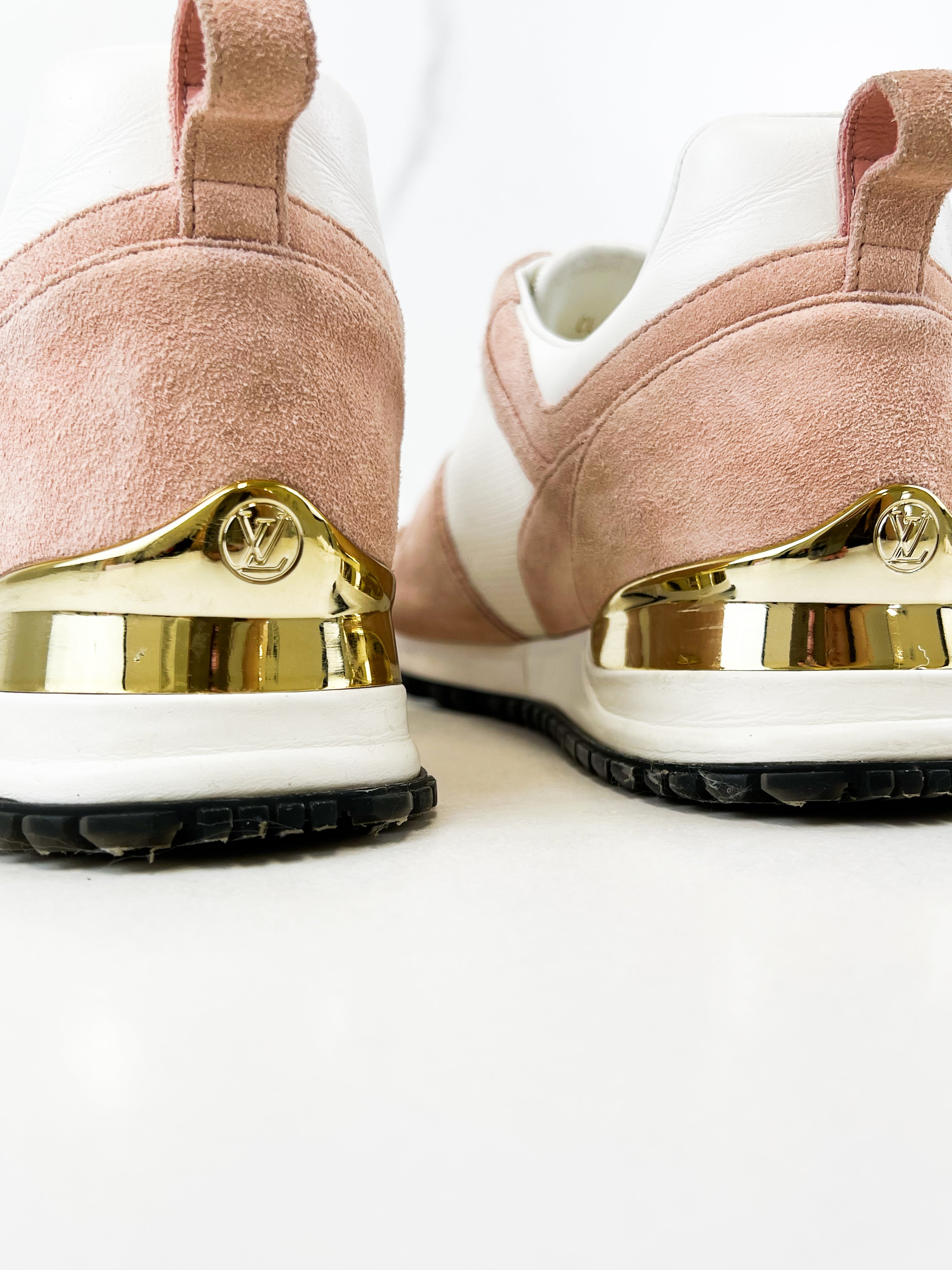 Louis Vuitton Pink Suede Runaway Sneaker Size 37