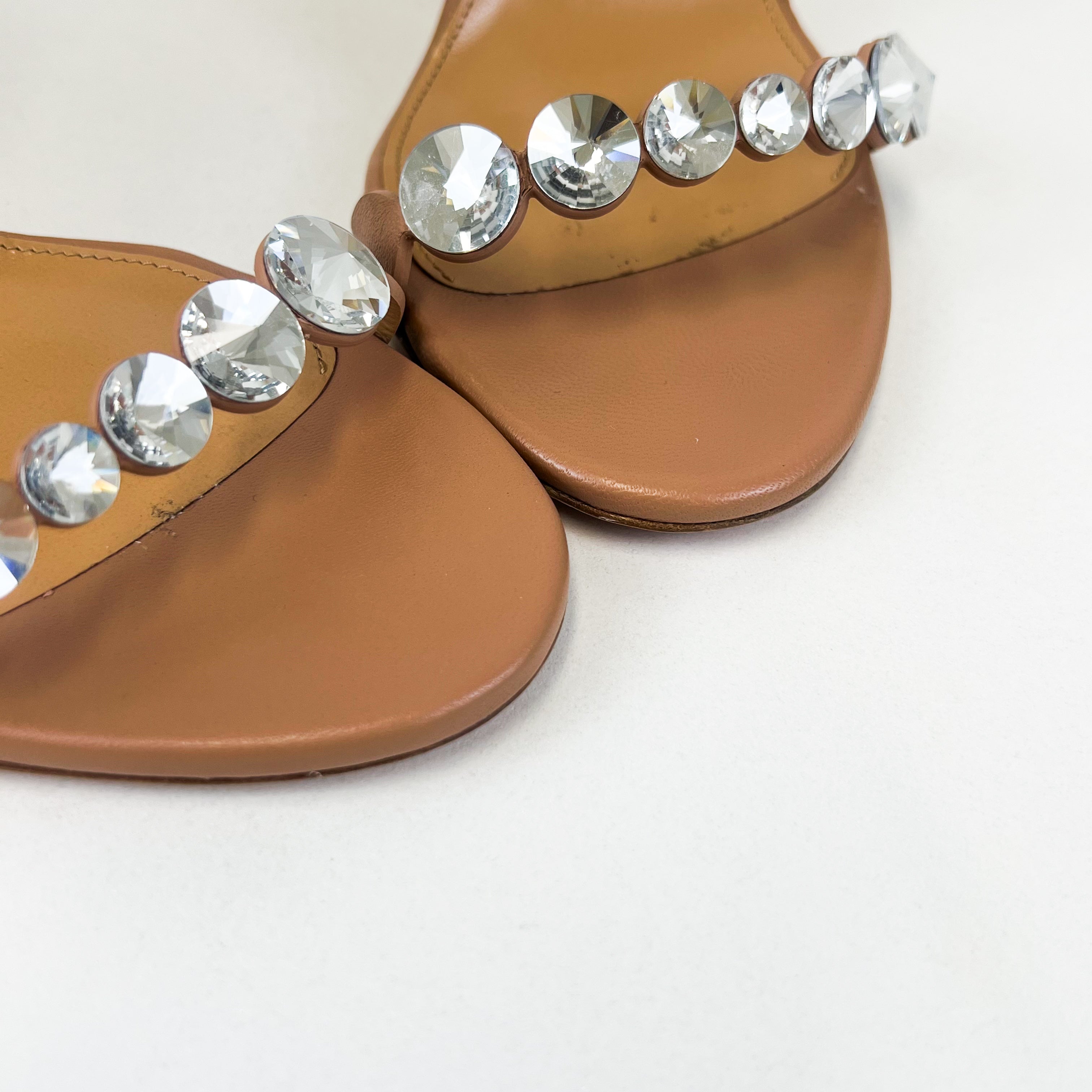 Aquazzura Tequila 105mm Leather Sandals Size 39