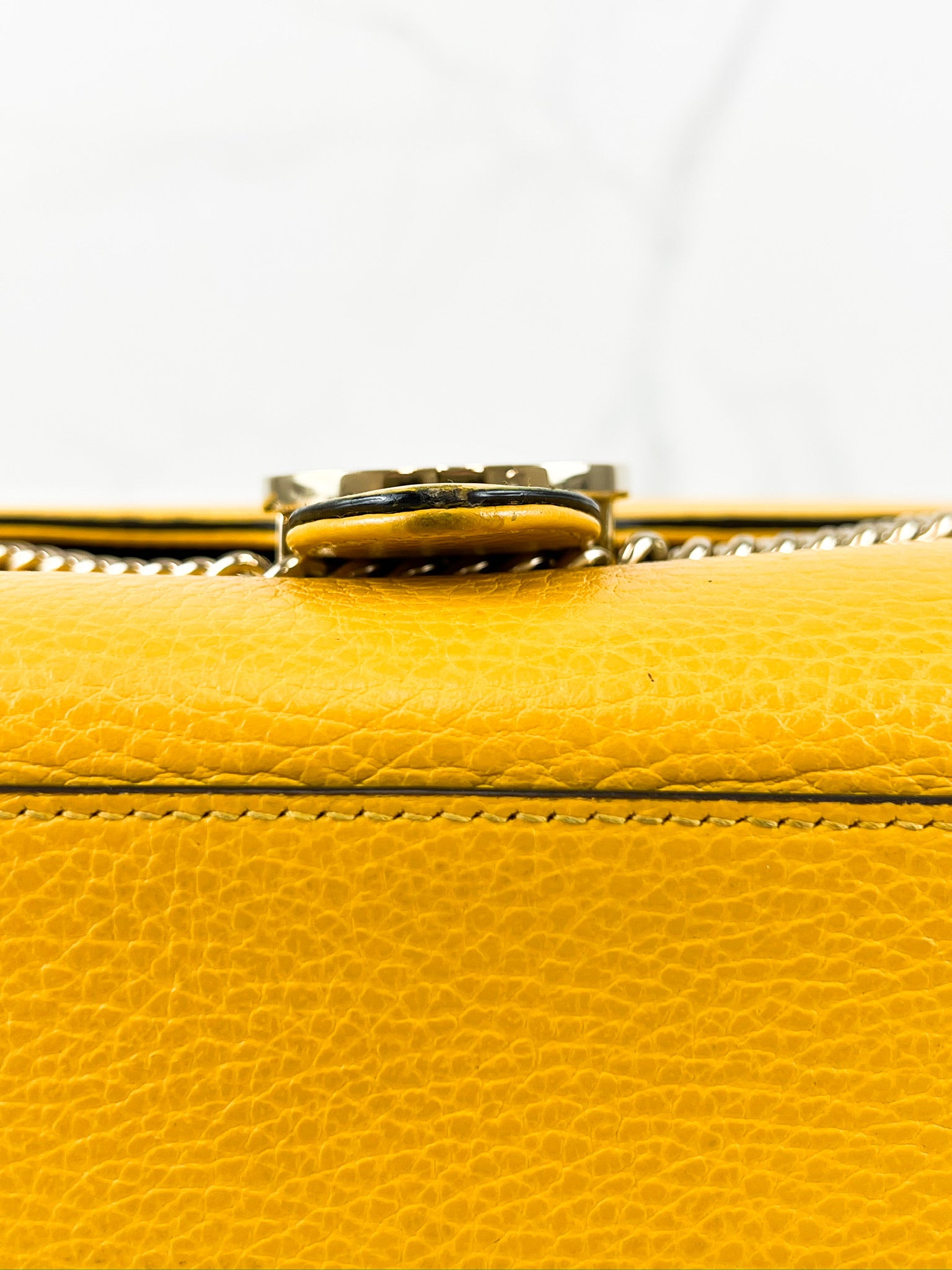 Gucci GG Yellow Top Handle with SHW - add interior pic on work phone