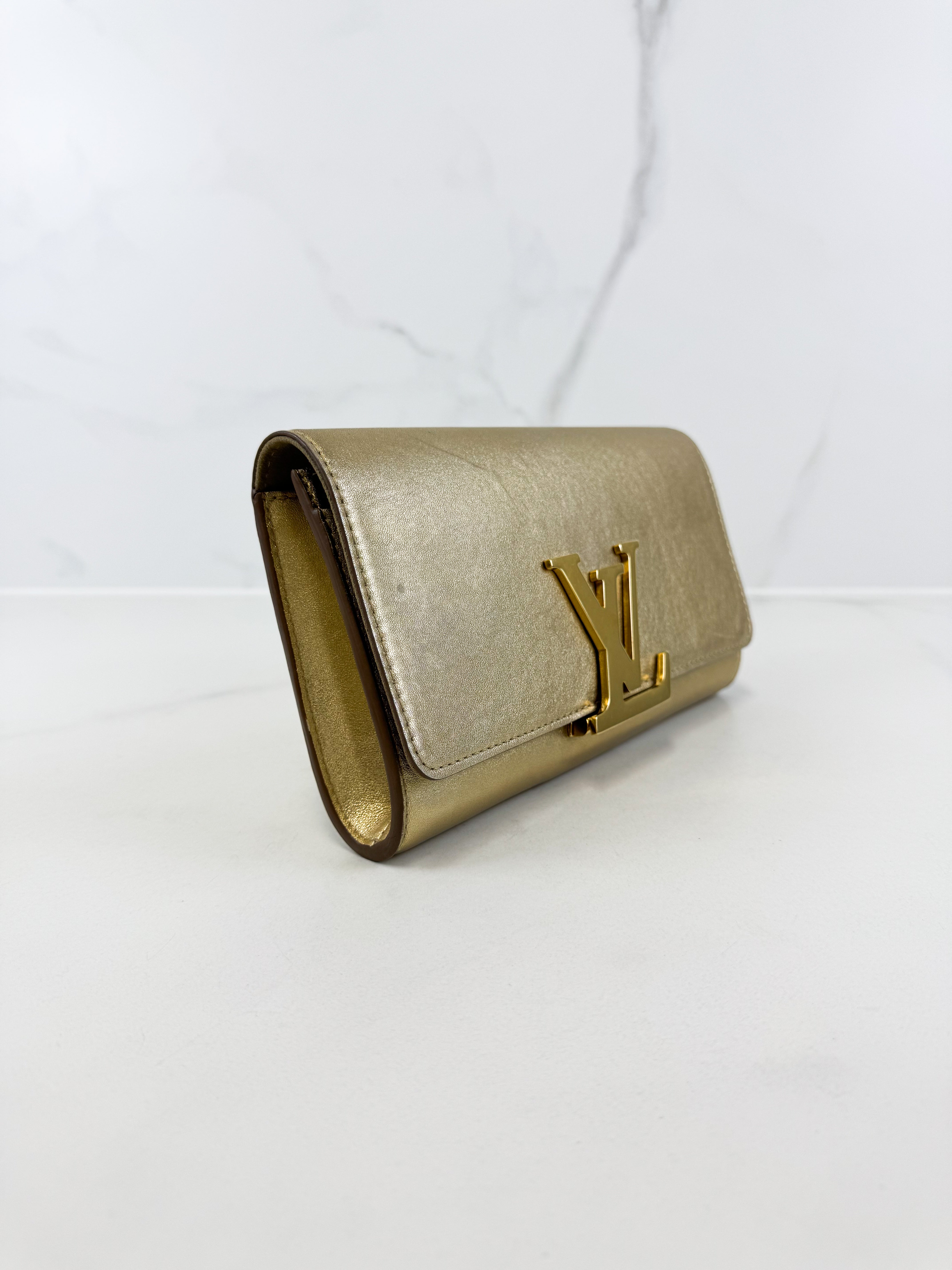 Louis Vuitton Gold St Louise Clutch