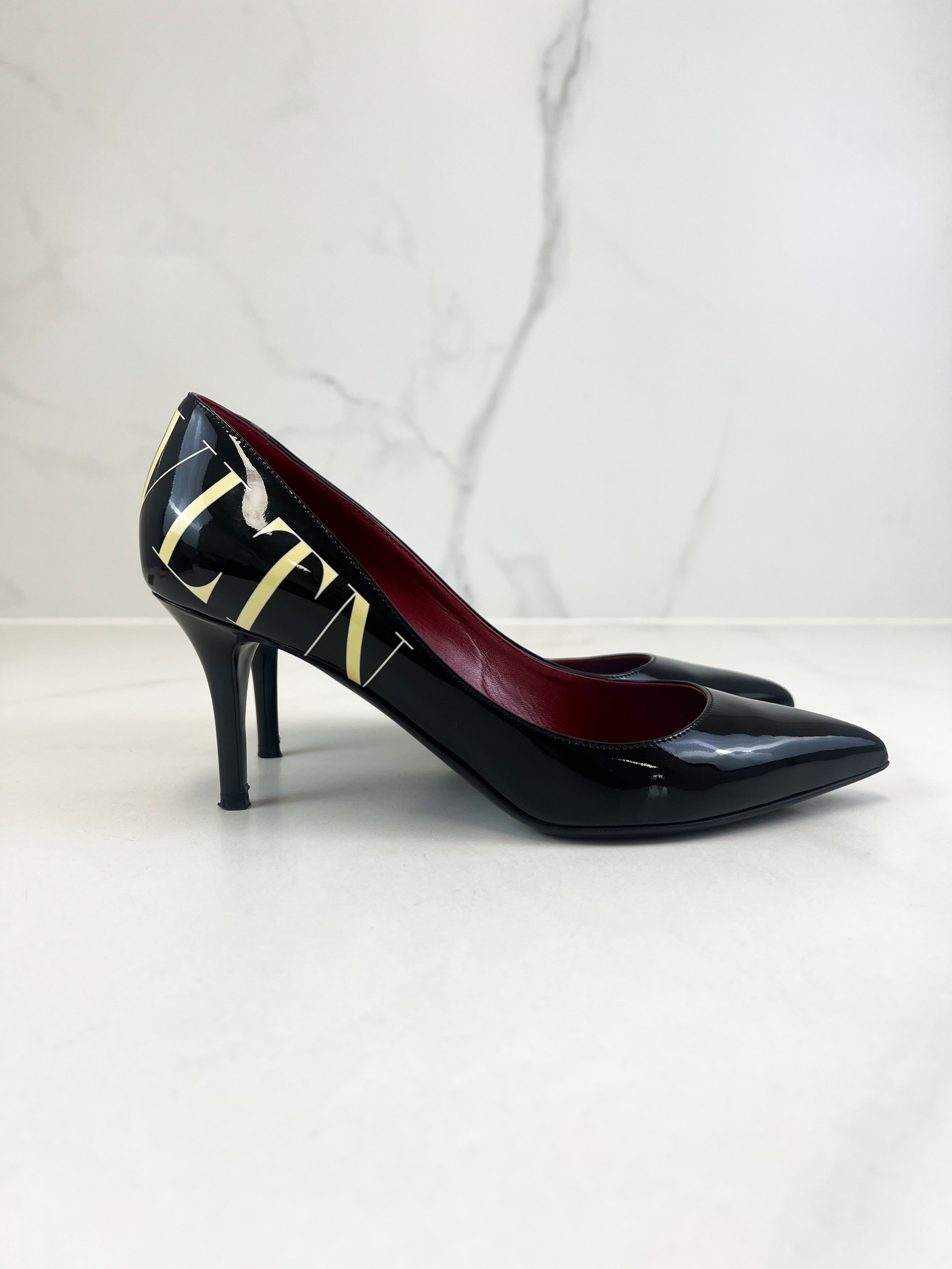 Valentino Rockstud Patent Leather Pump 75mm Size 38