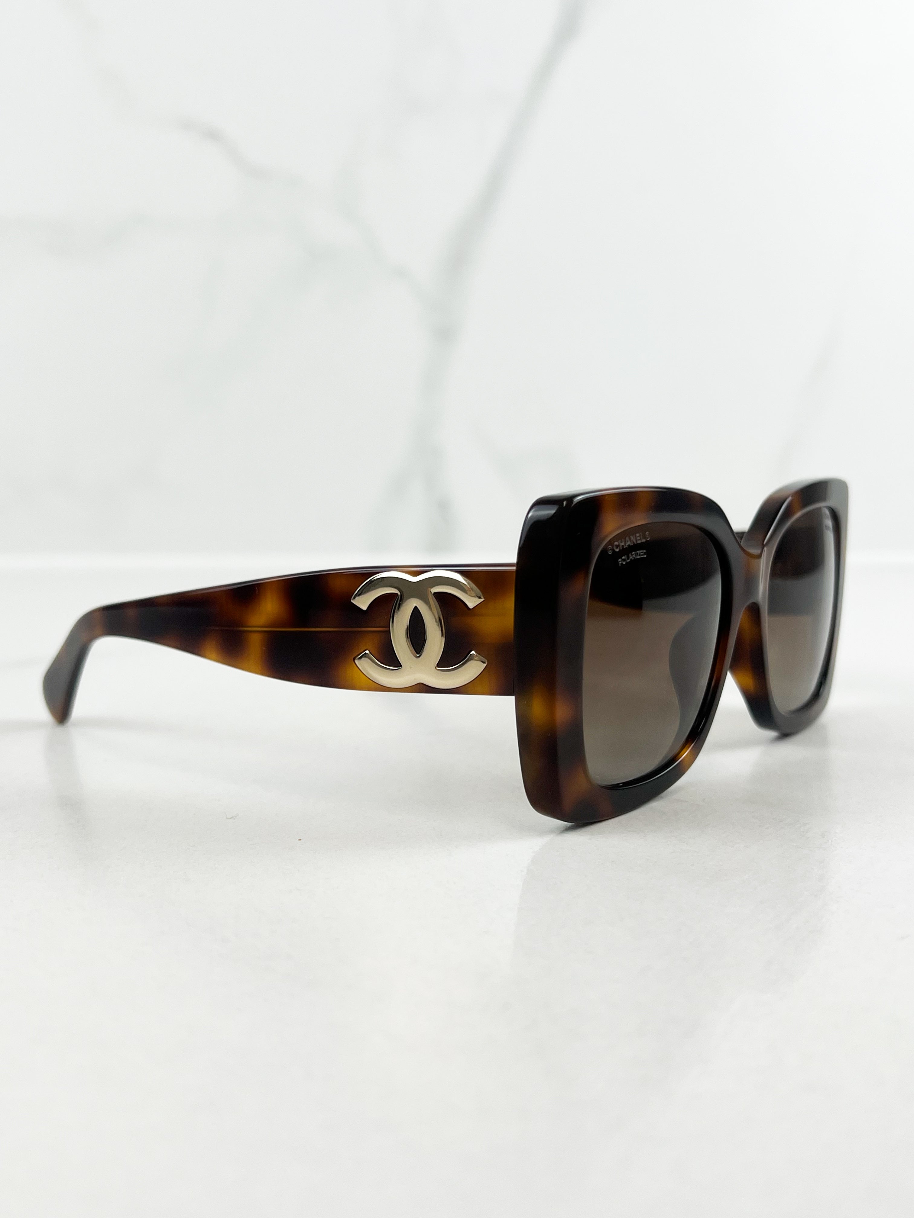 Chanel Brown Square Sunglasses
