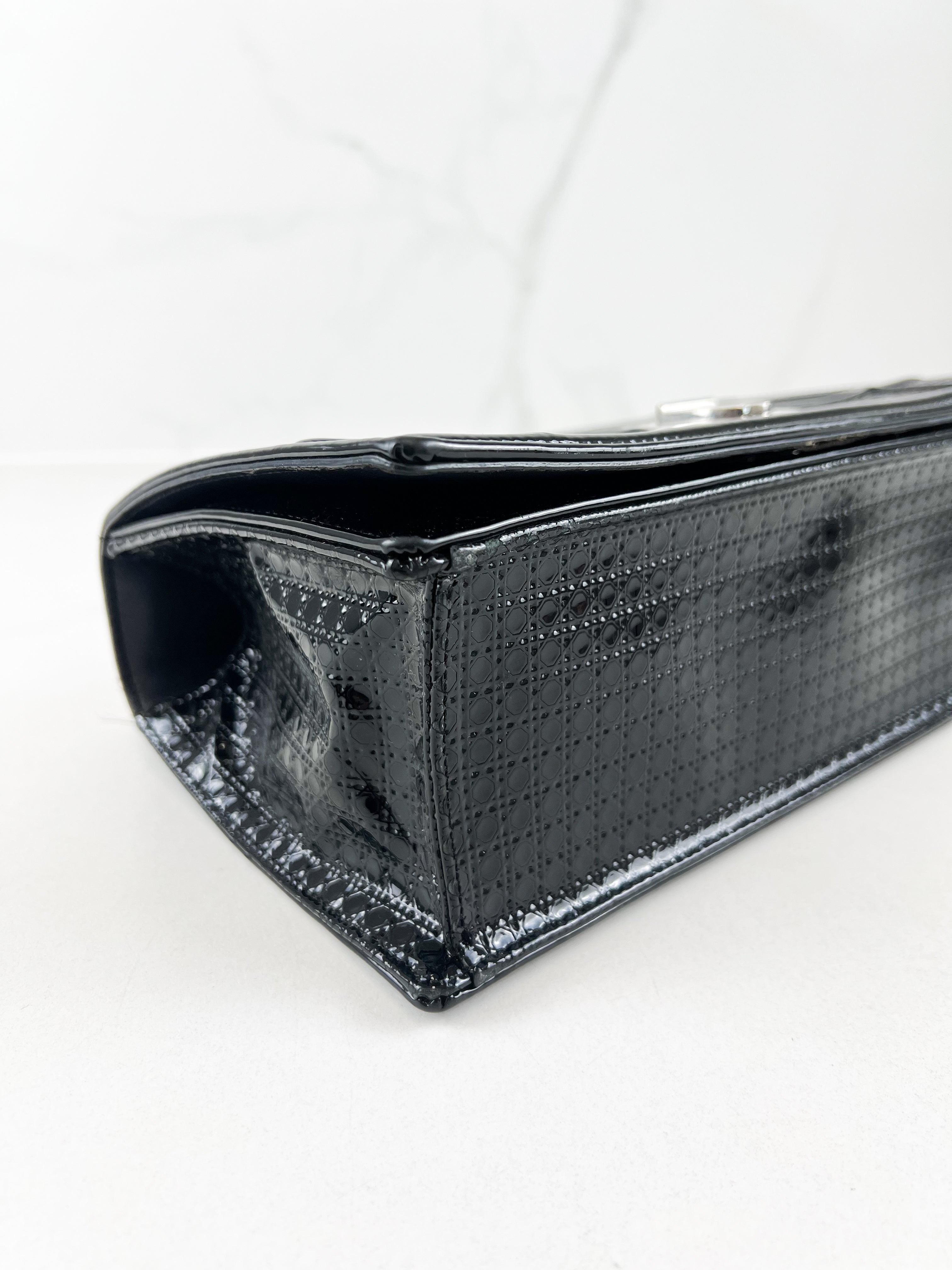 Christian Dior Medium Patent Grey Diorama with SHW