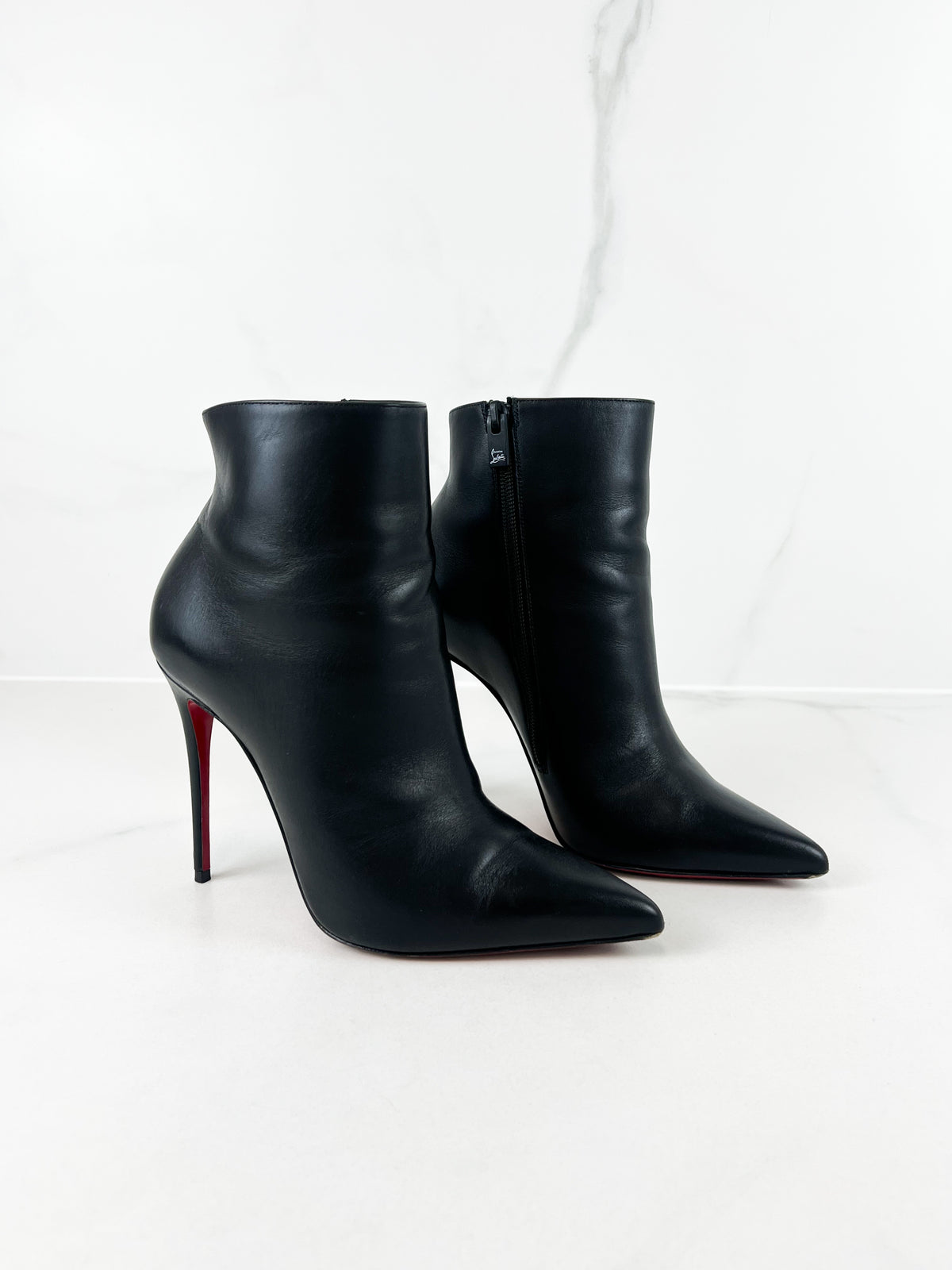 Christian Louboutin So Kate Booty 110mm Calf Leather Ankle Boot Size 38