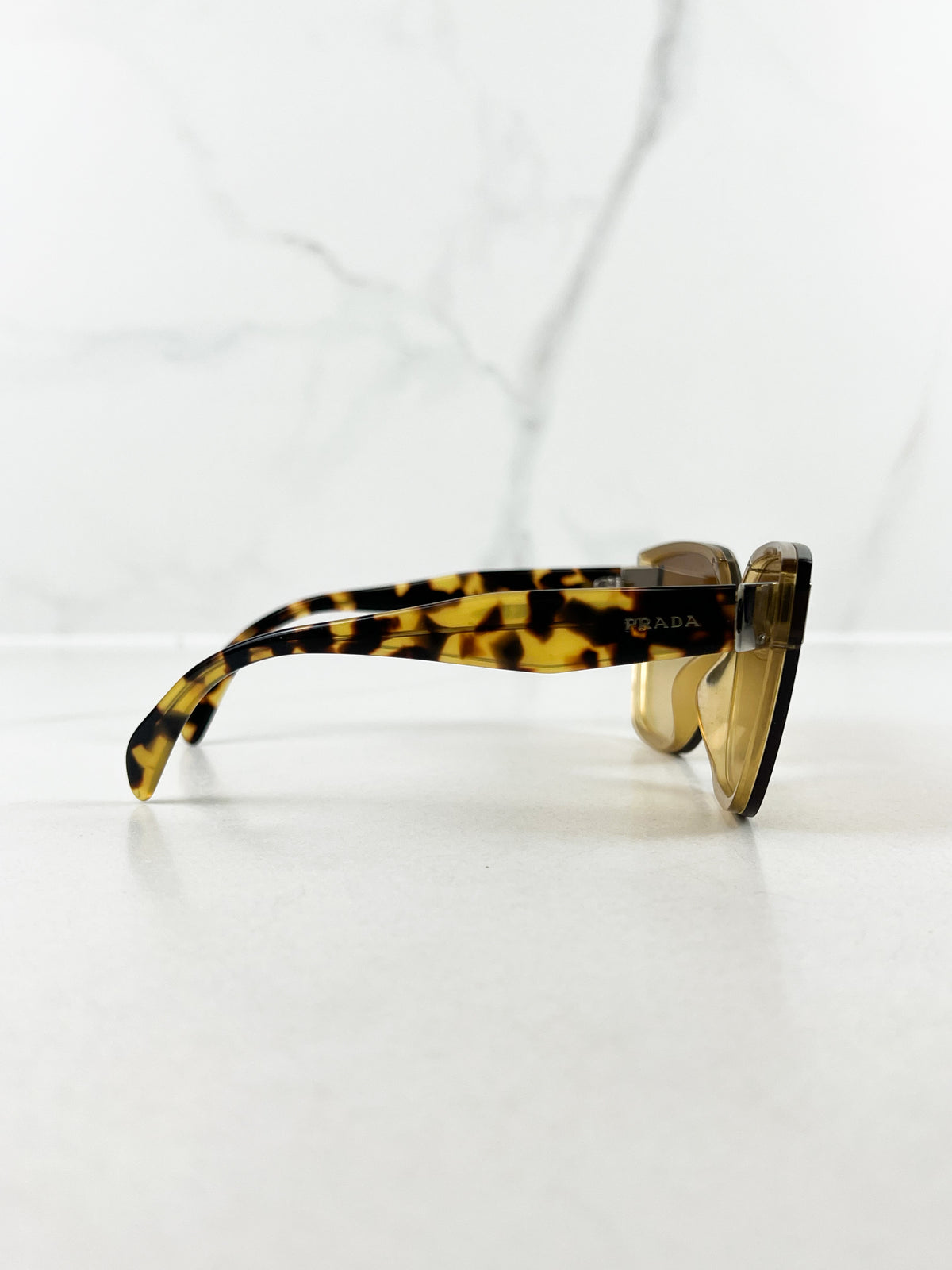 Prada Cat-Eye Beige Havana Sunglasses SPR 16T