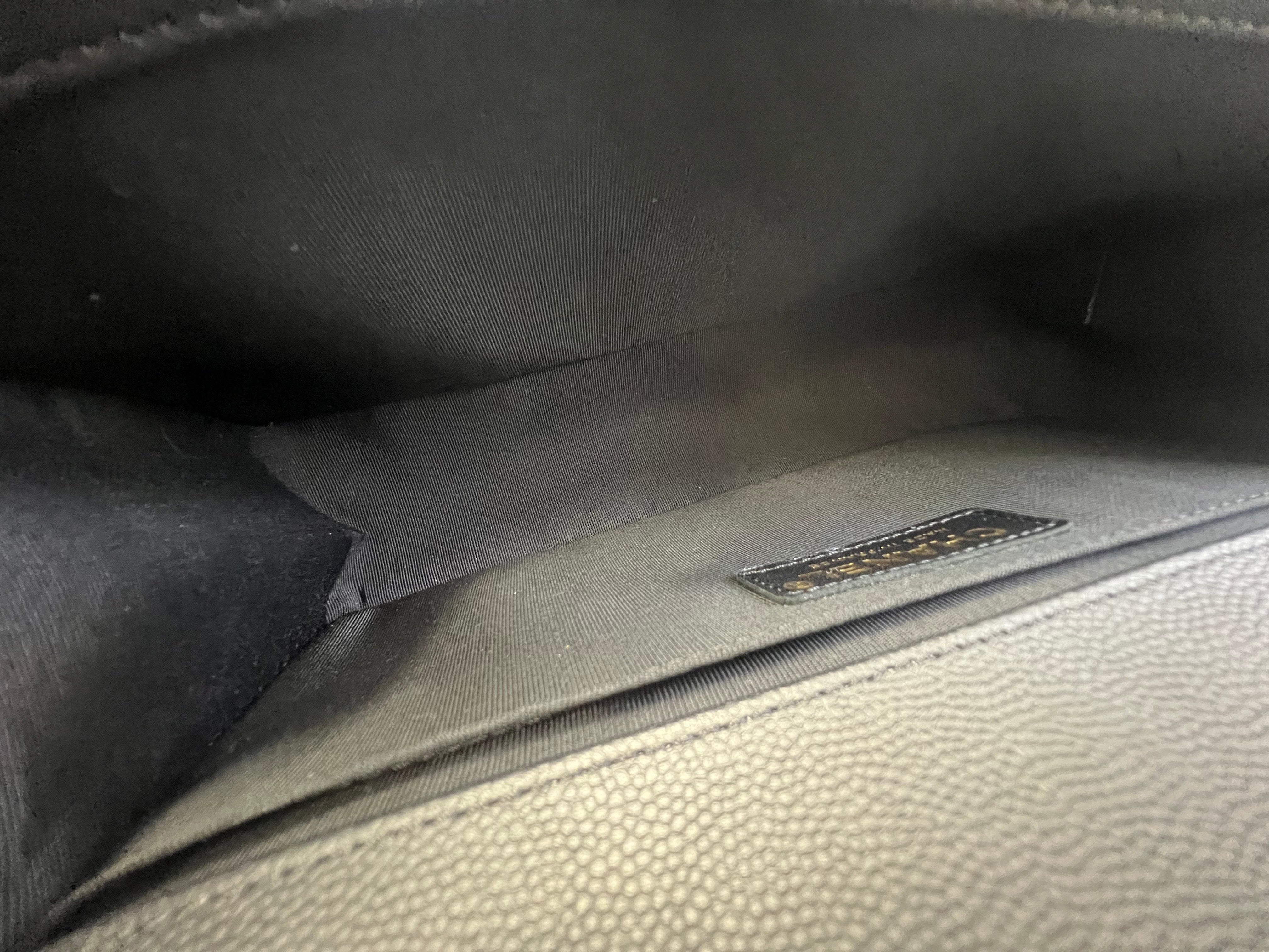 Chanel Black Old Medium Caviar Boy Bag GHW