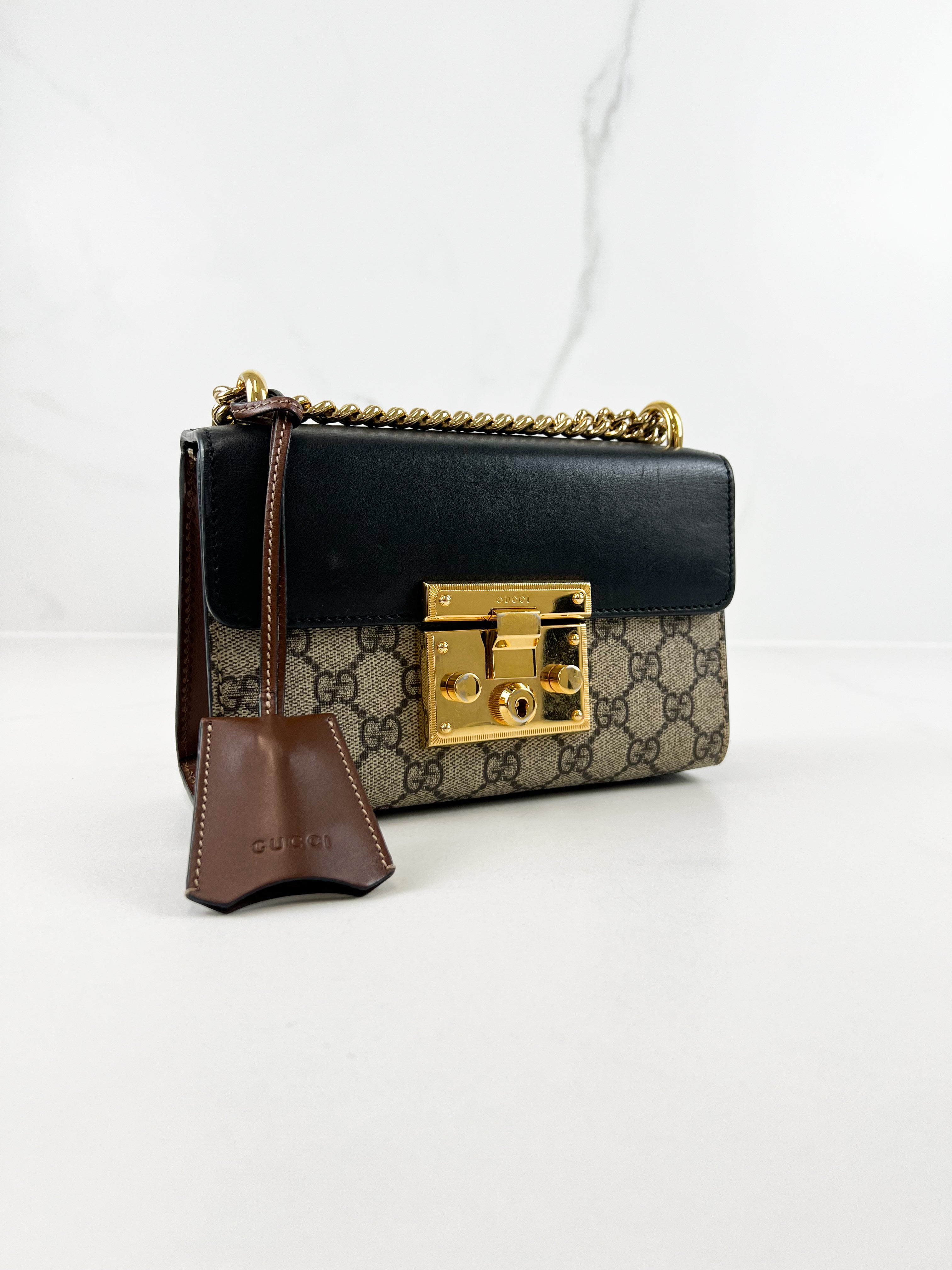 Gucci GG Supreme Small Padlock Shoulder Bag