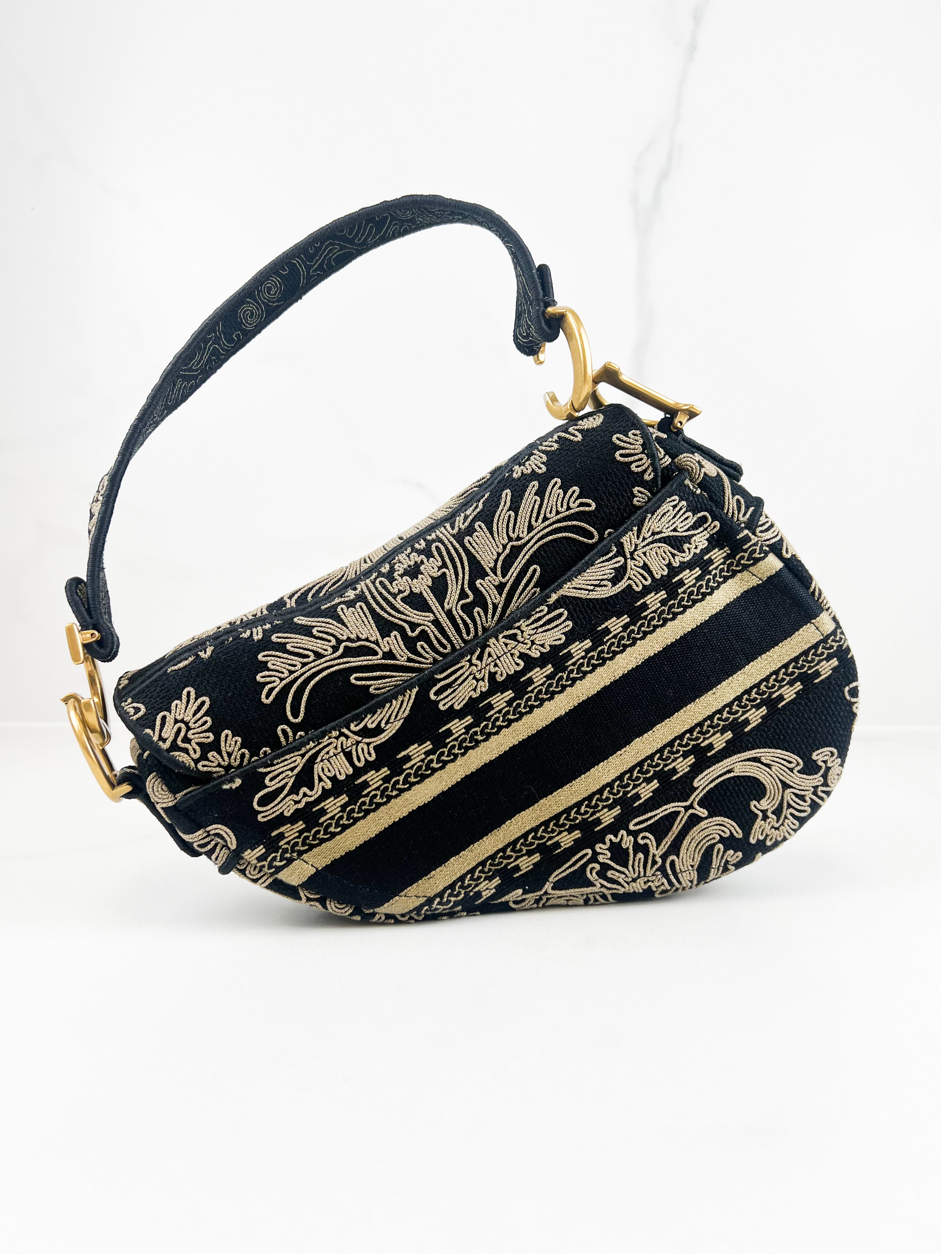 Christian Dior Medium Embroirery Saddle Bag