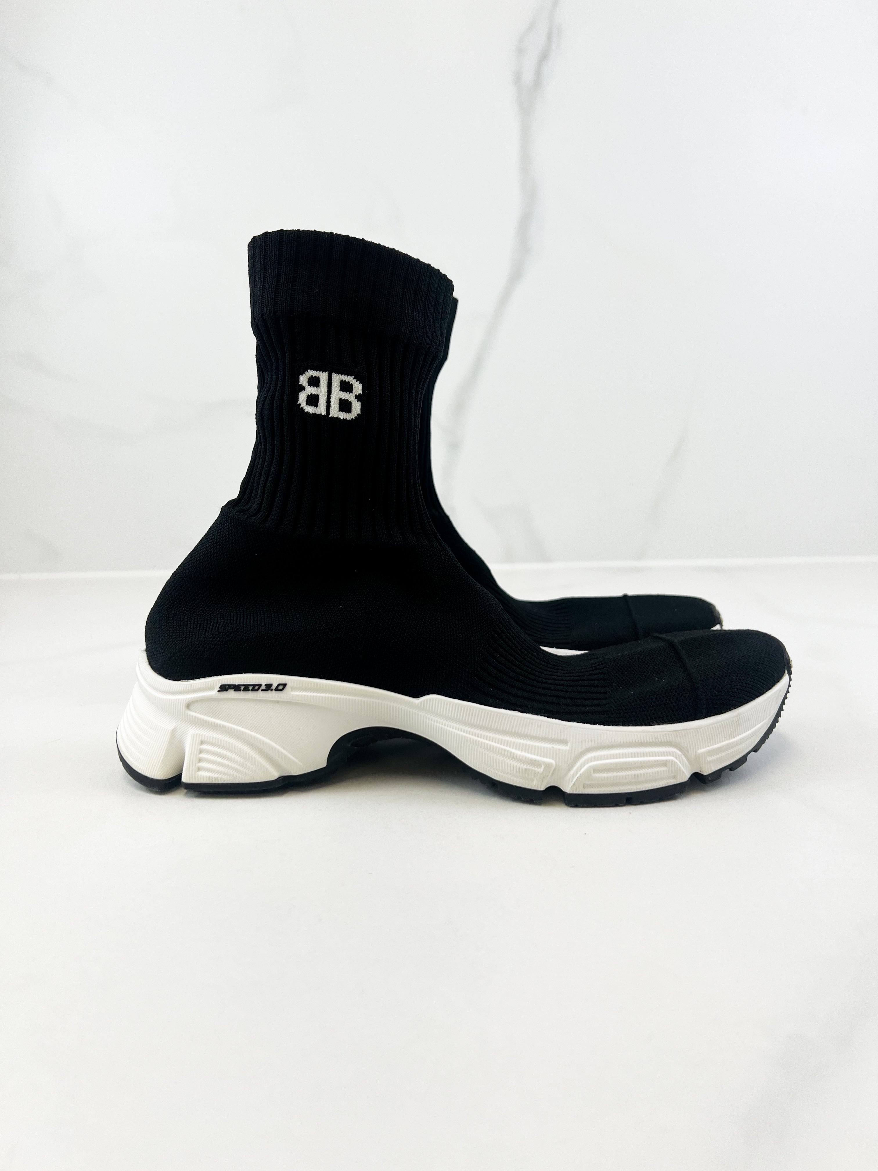 Balenciaga Black Knit Sneaker Size 35