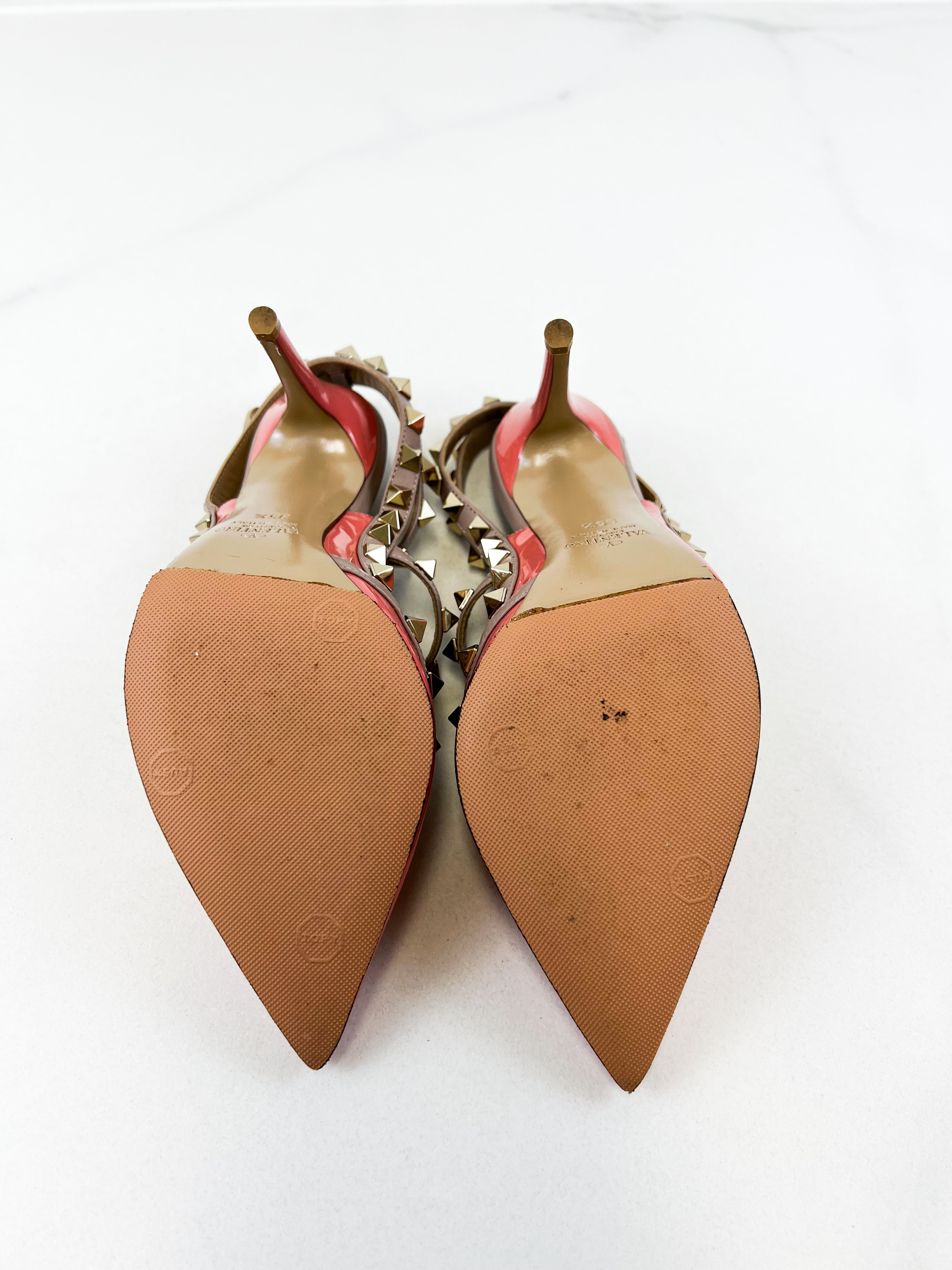Valentino Caged Pink Rockstud Pumps Size 35.5