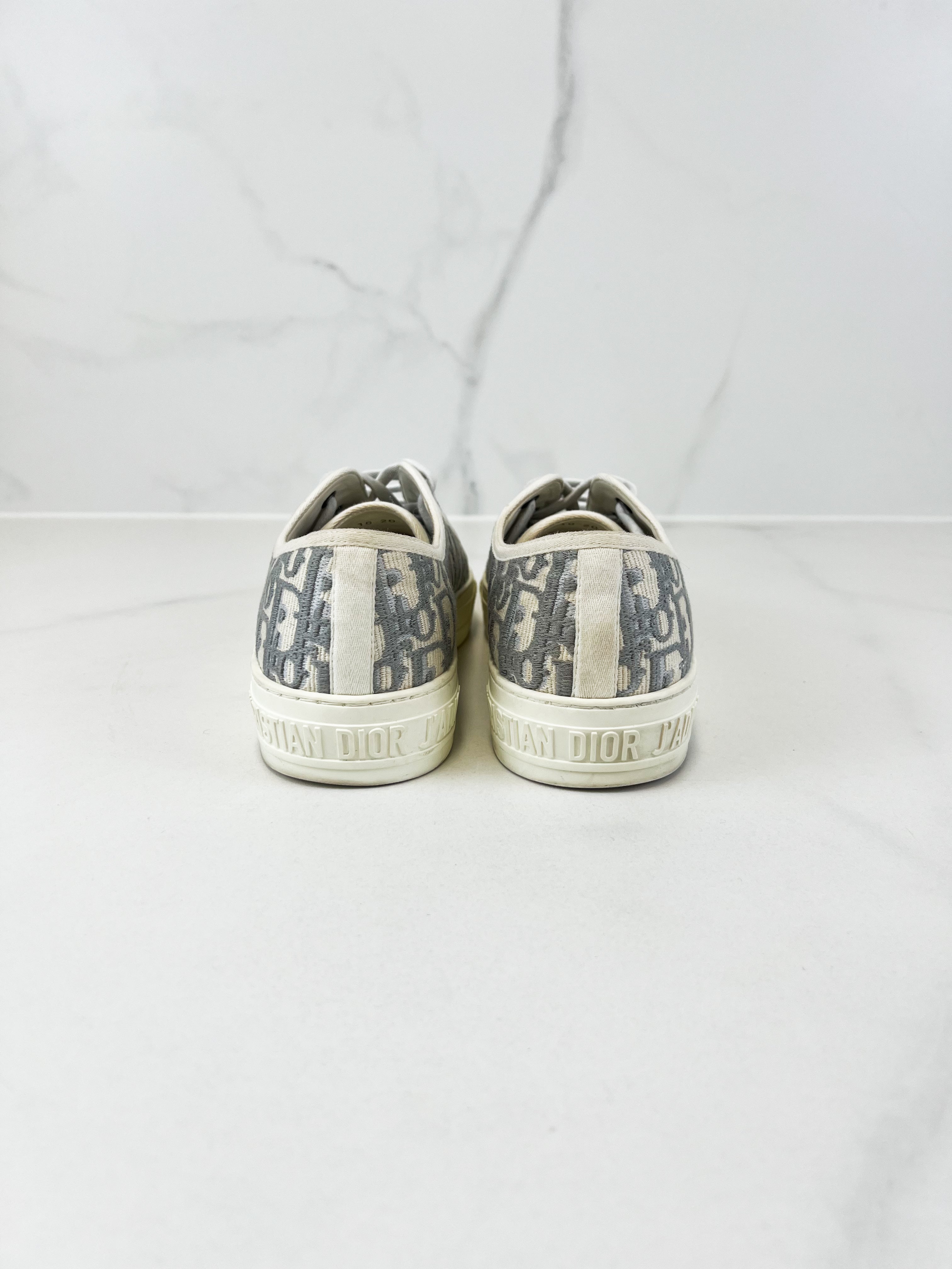 Christian Dior Walk'n'Dior Grey Oblique Sneaker Size 40