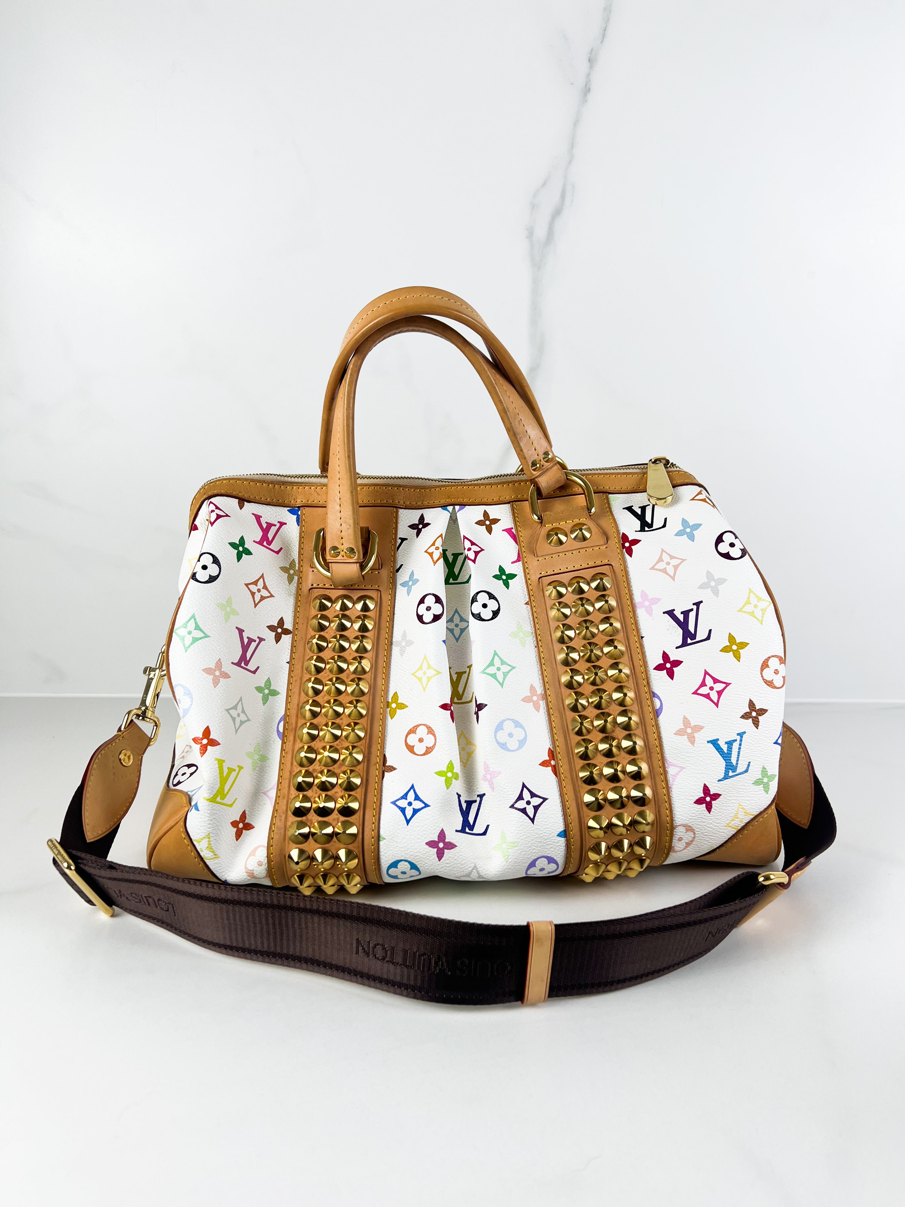 Louis Vuitton White Monogram Multicolour Courtney Bag