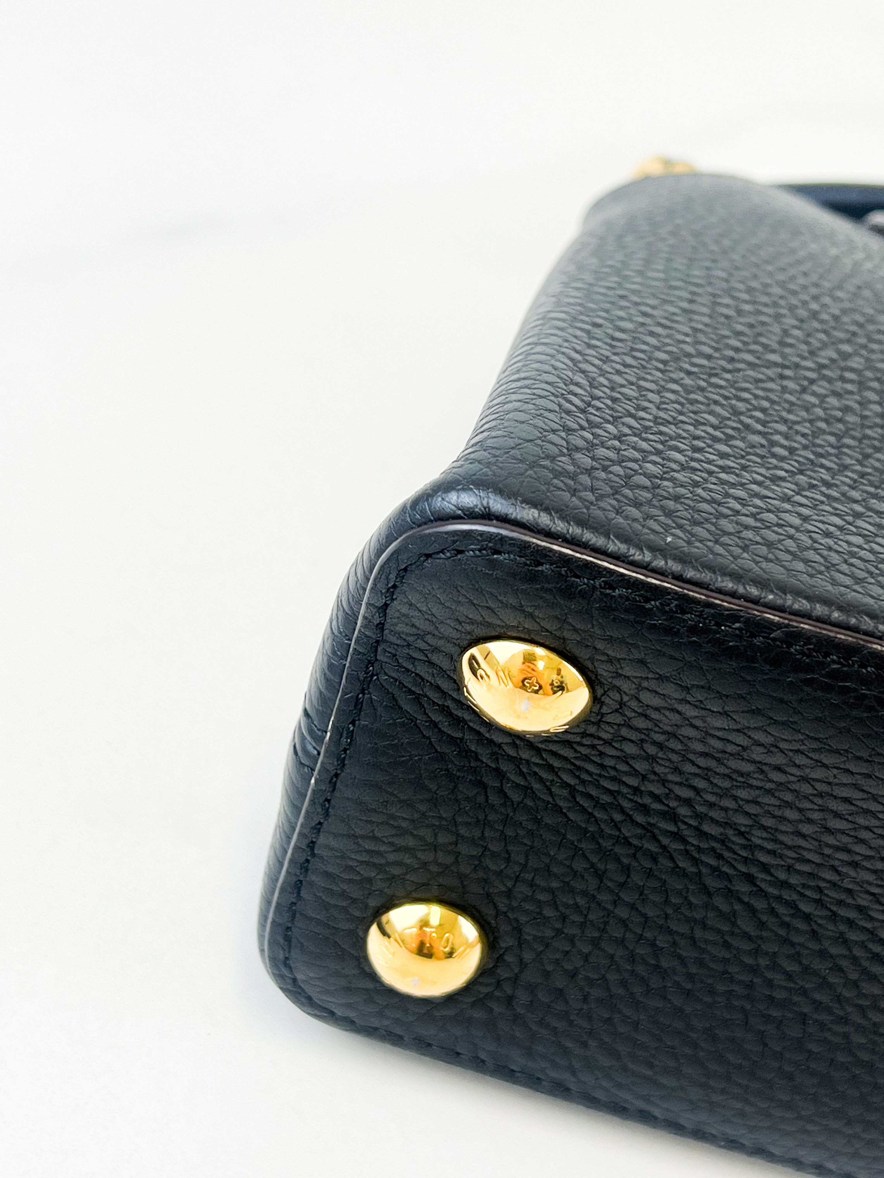 Louis Vuitton Black Capucines BB