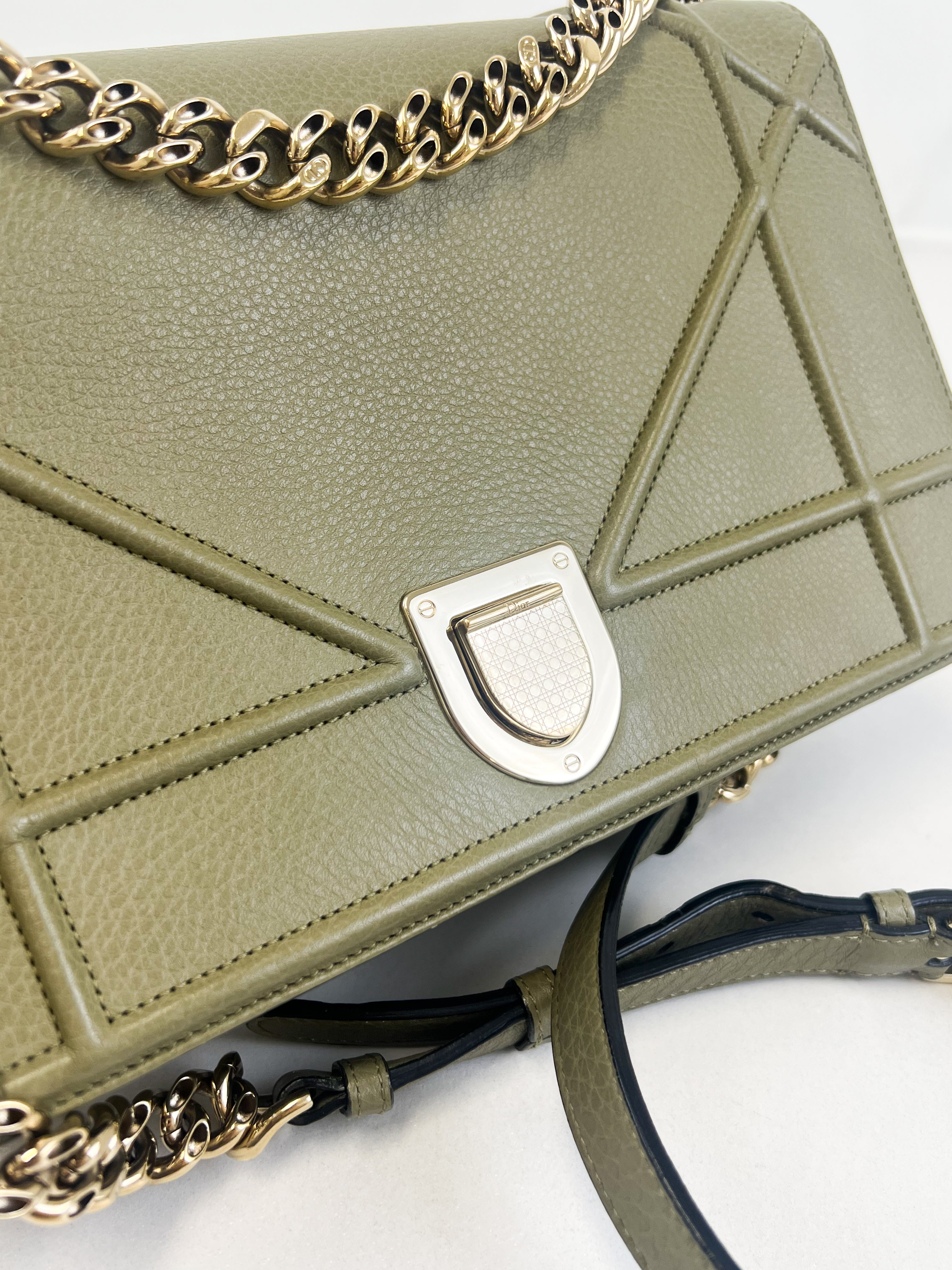 Christian Dior Medium Khaki Diorama