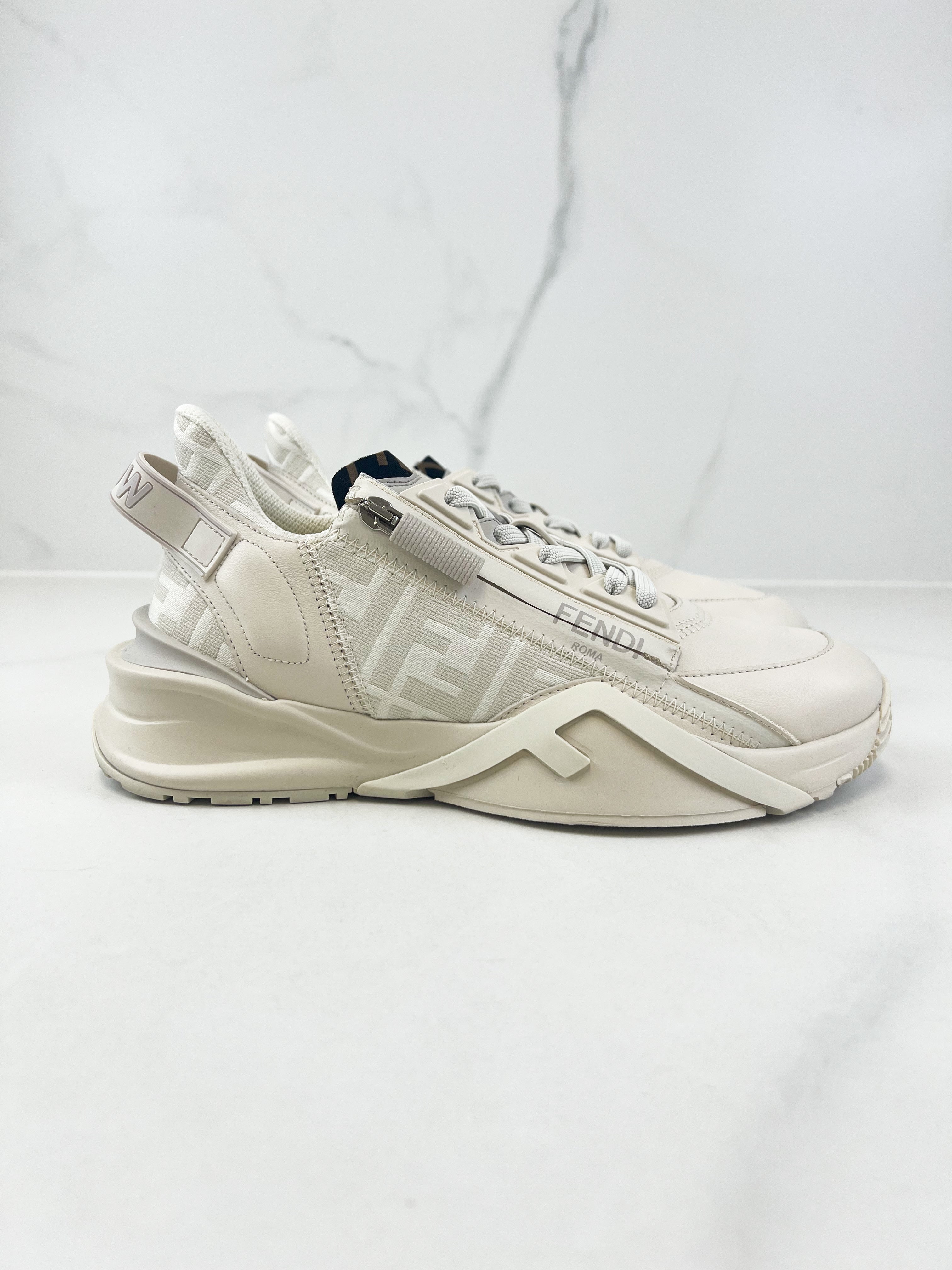 Fendi White Flow Sneaker Size 40