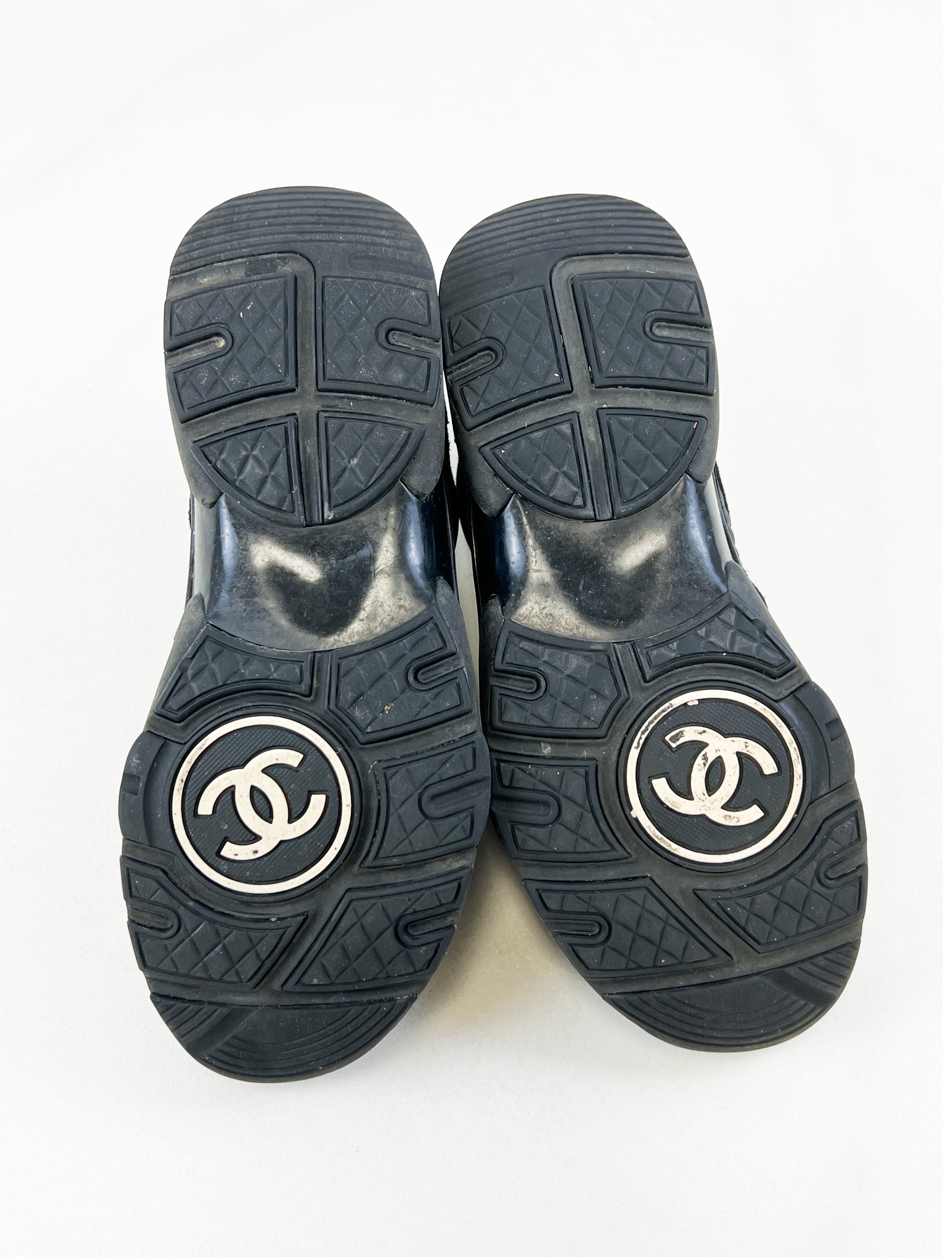Chanel Black CC Logo Sneaker Size 34