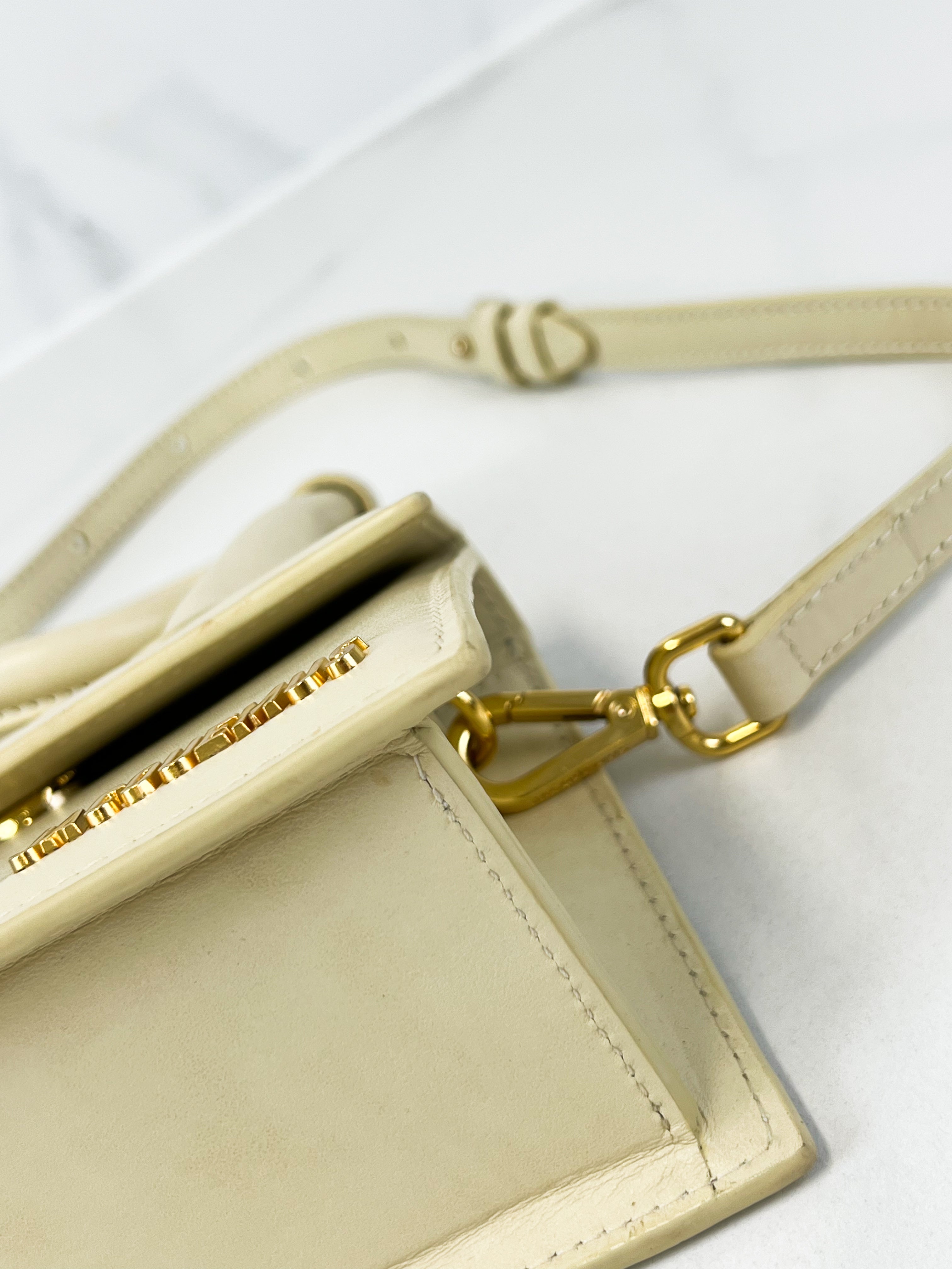 Jacquemus Ivory Le Chiquito Leather Crossbody