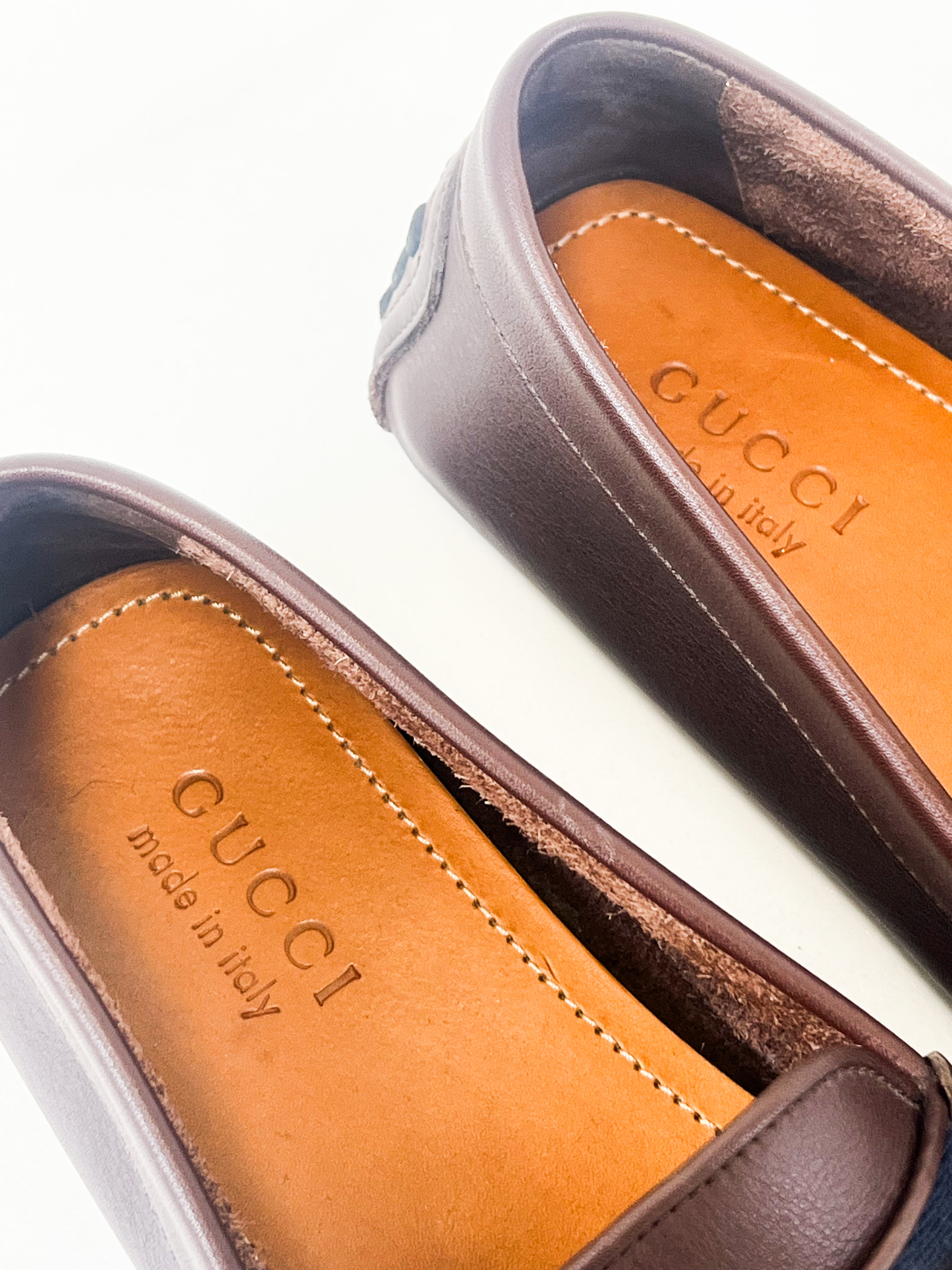 Gucci Burgundy Leather Horsebit Loafer Size 9.5