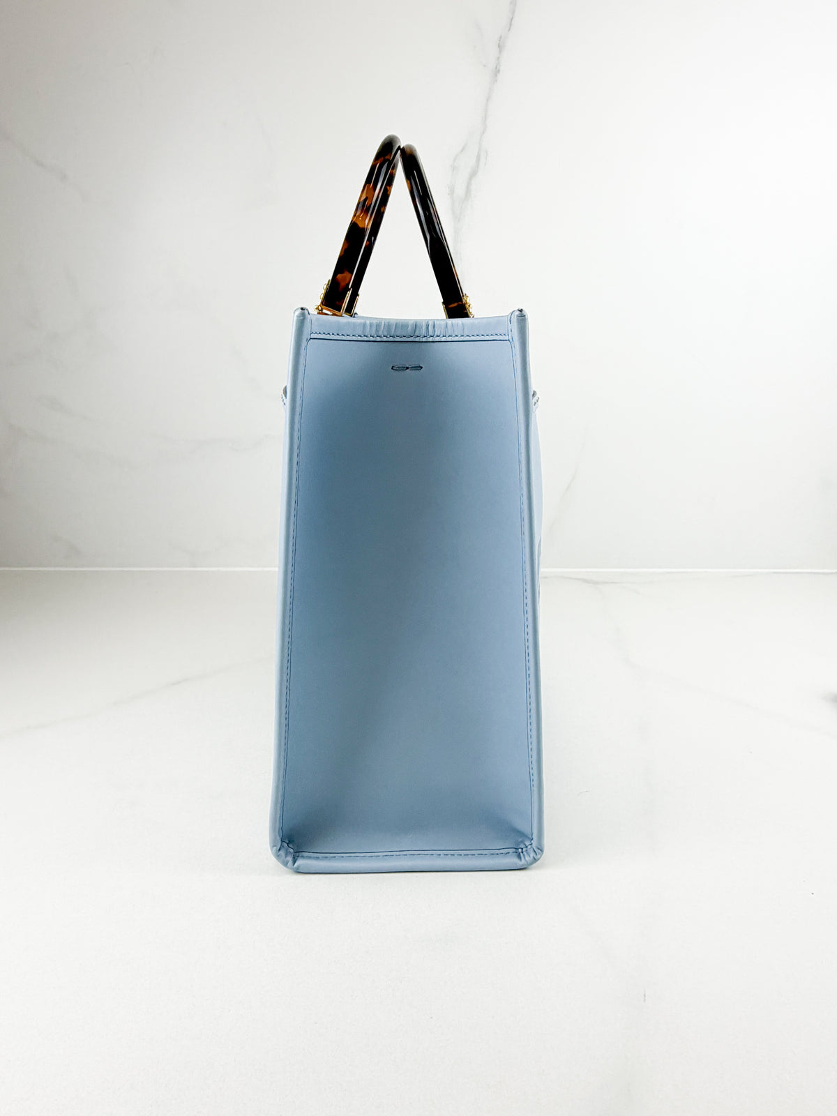 Fendi Blue Leather Sunshine Tote Bag