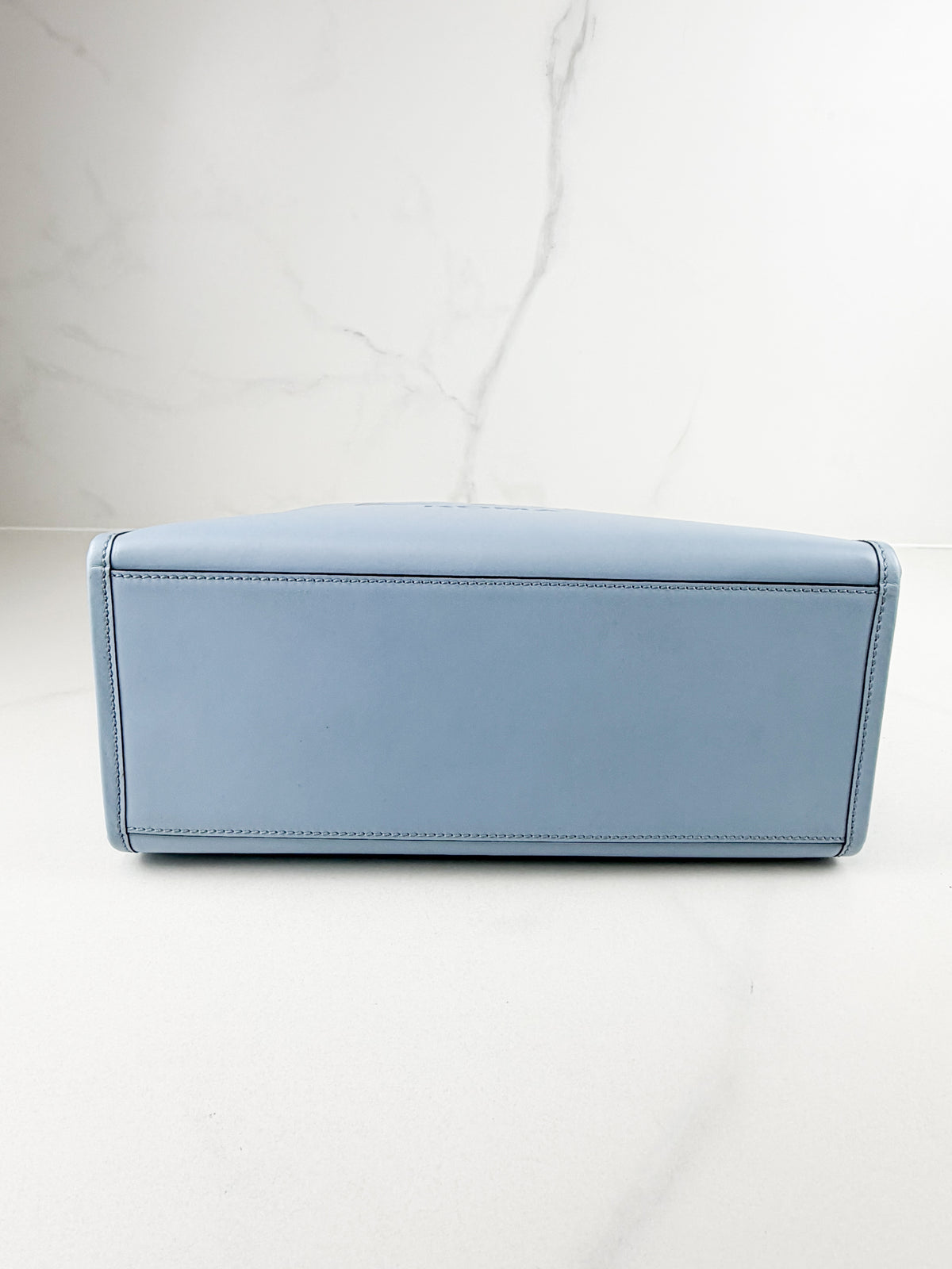 Fendi Blue Leather Sunshine Tote Bag