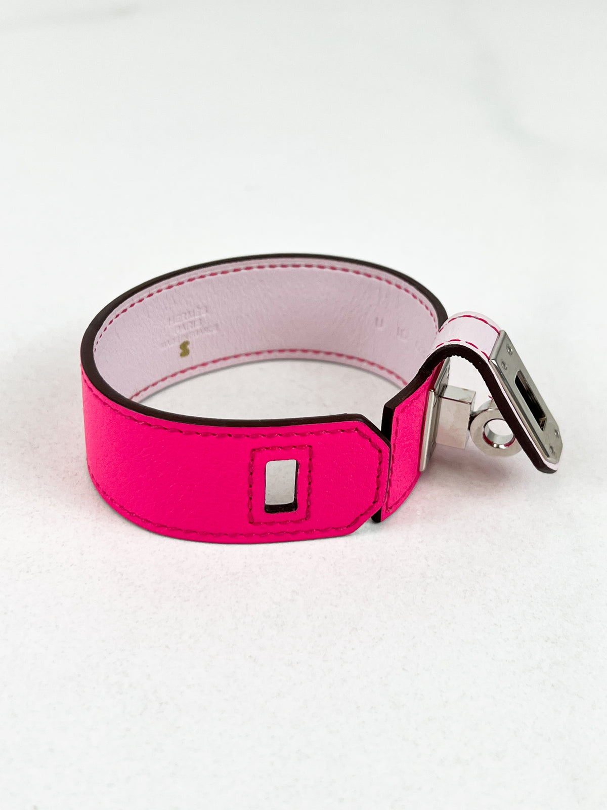 Hermes Kelly Twist Bracelet in Hot Pink